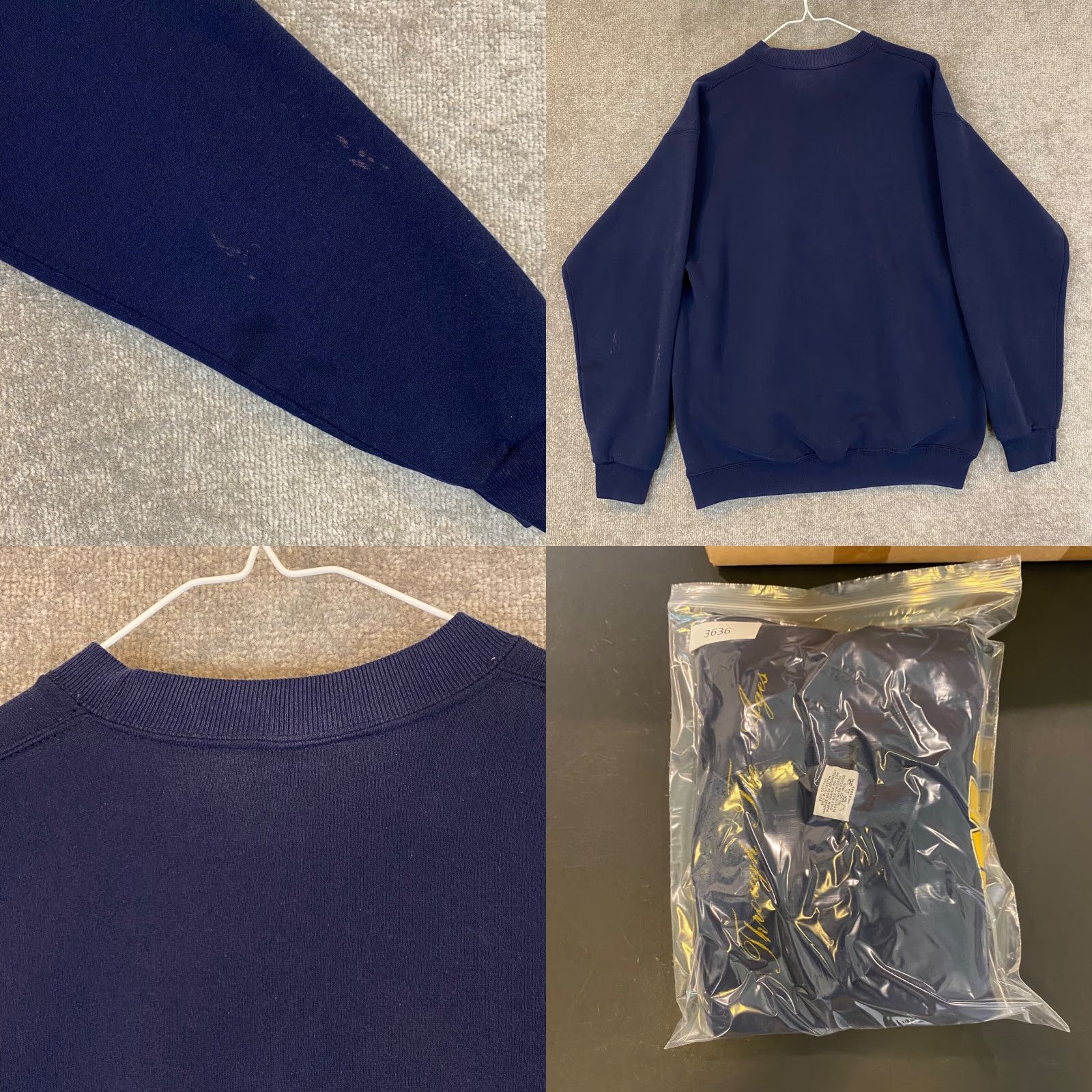 Vintage VTG Notre Dame Sweatshirt Mens Large Navy Blue Fighting Irish Football 90s 2020 Jacket Hoodie Size US L / EU 52-54 / 3 - 8 Thumbnail
