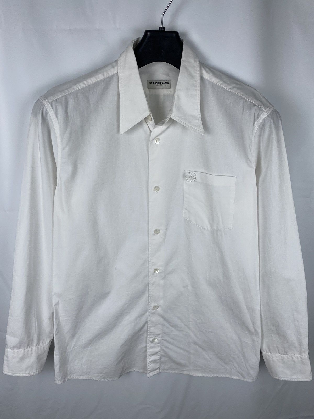 Dries Van Noten Dries Van Noten White Shirt Decorated Button Up Men size 48 Size US M / EU 48-50 / 2 - 1 Thumbnail