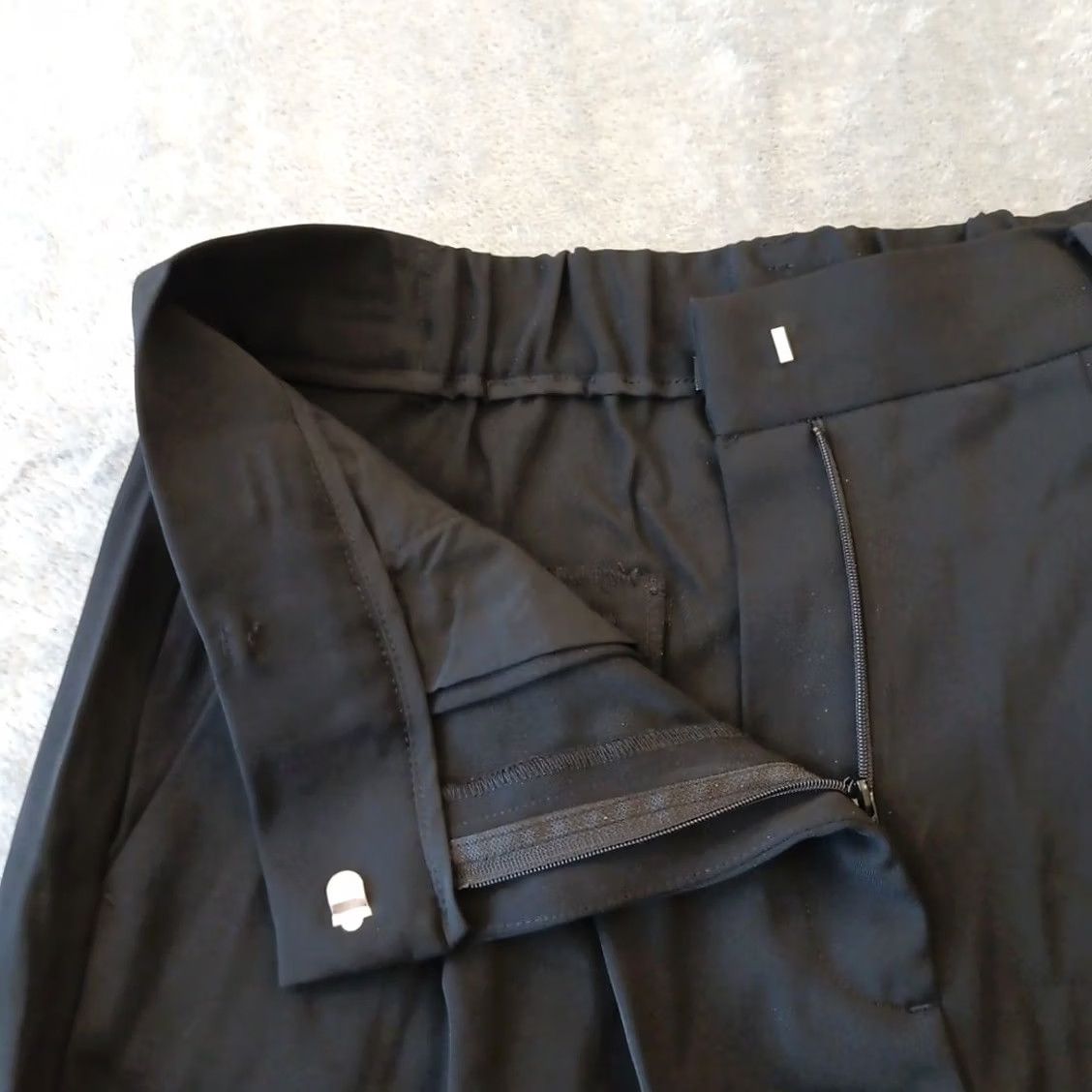 French Connection French Connection Pants Womens Large Black Wide-Leg Ankle Pockets 32x30.5 New Size 36" / US 14 / IT 50 - 4 Thumbnail
