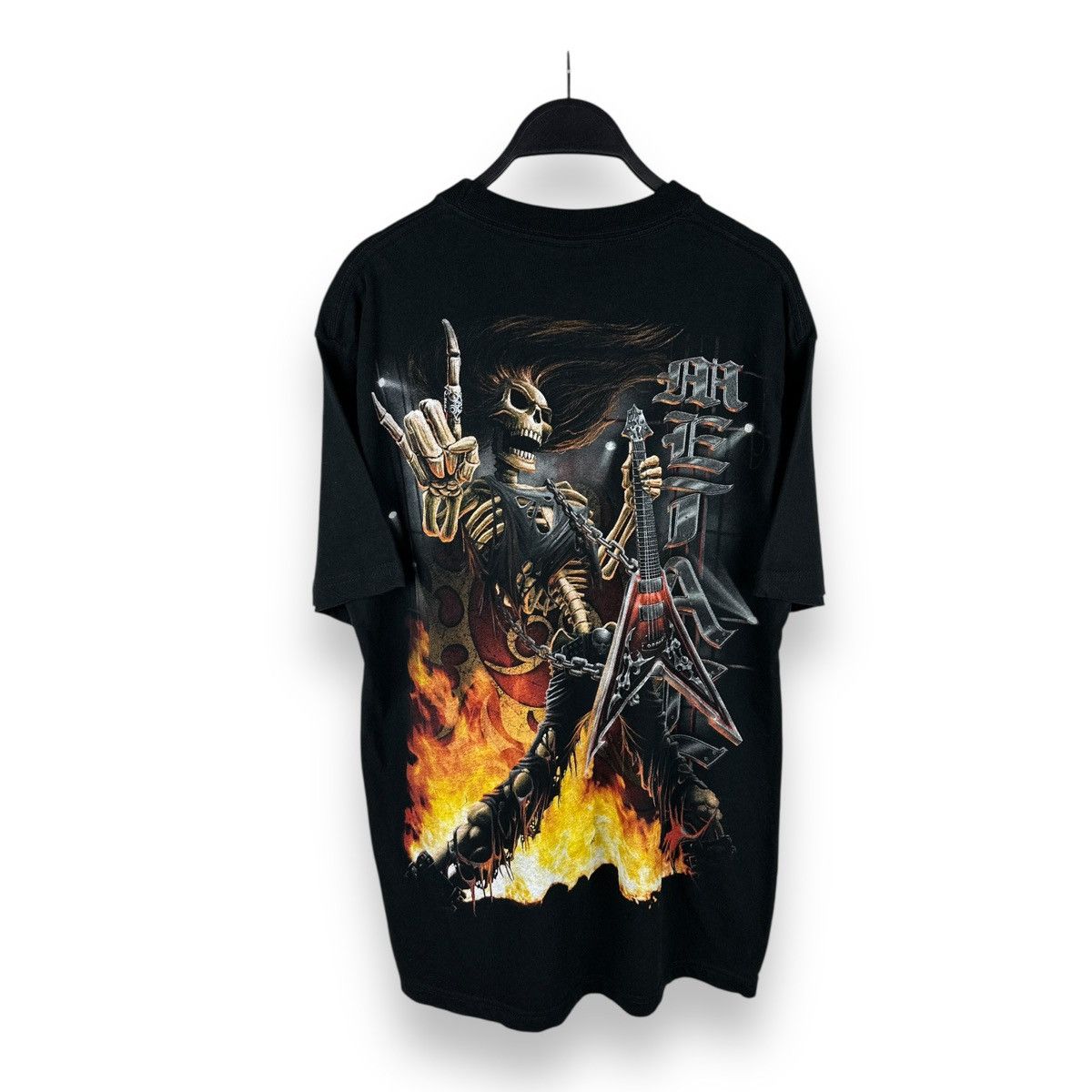 Other Vintage Rock Salute Skull Over Print Double Sided T-Shirt Size US L / EU 52-54 / 3 - 1 Thumbnail