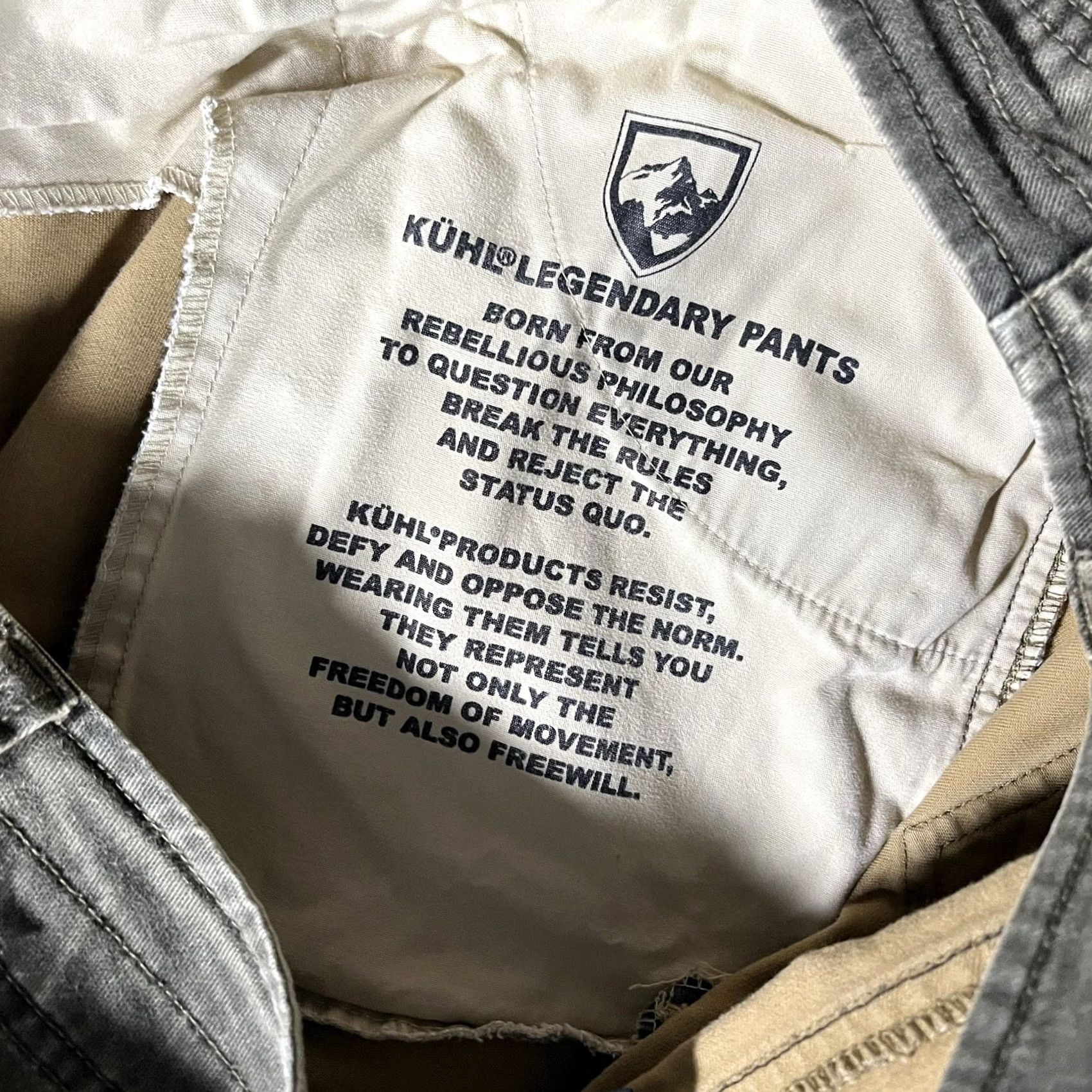 Vintage Kuhl Pants Mens 38x30 Patina Dye Easy Rydr Cargo Stretch Work 5-Pocket Green Cotton Regular Mens Size US 38 / EU 54 - 6 Thumbnail