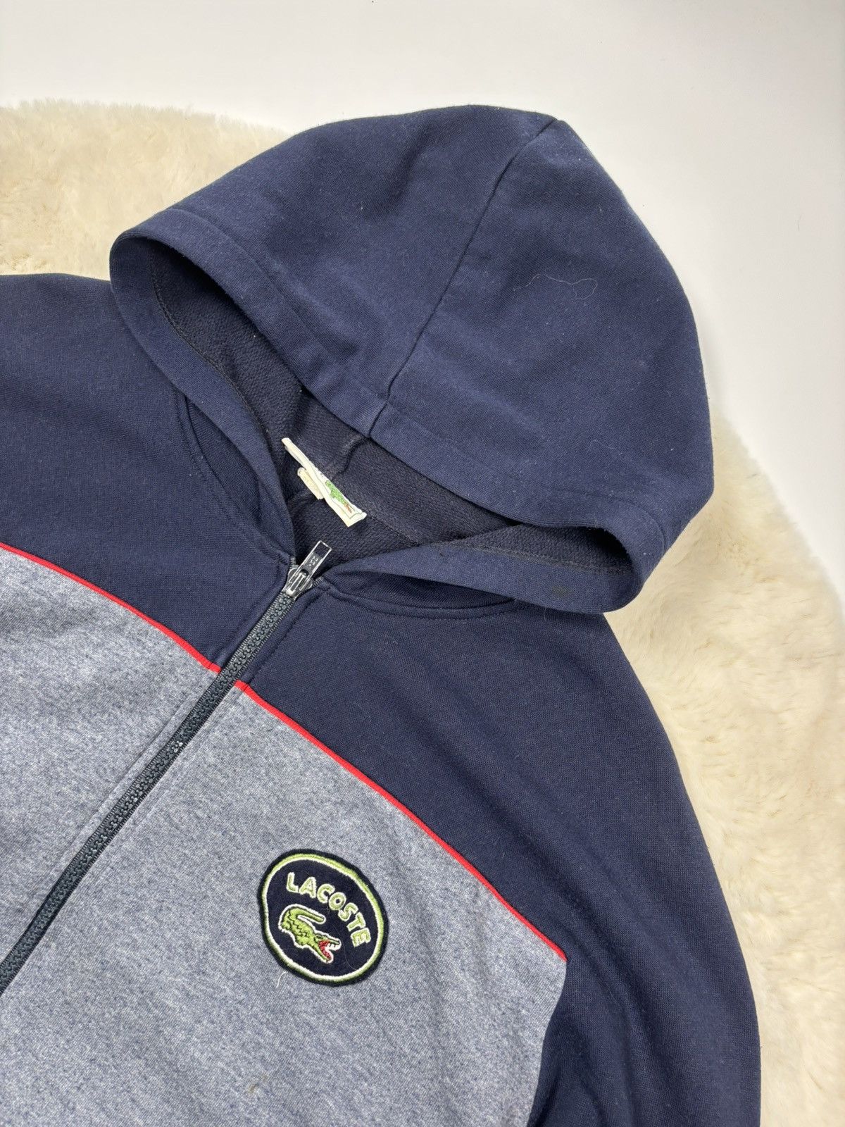 Lacoste × Vintage Chemise Lacoste Vintage 80’s Zip Hoodie Very Rare Size 5 Y2K Size US L / EU 52-54 / 3 - 4 Thumbnail