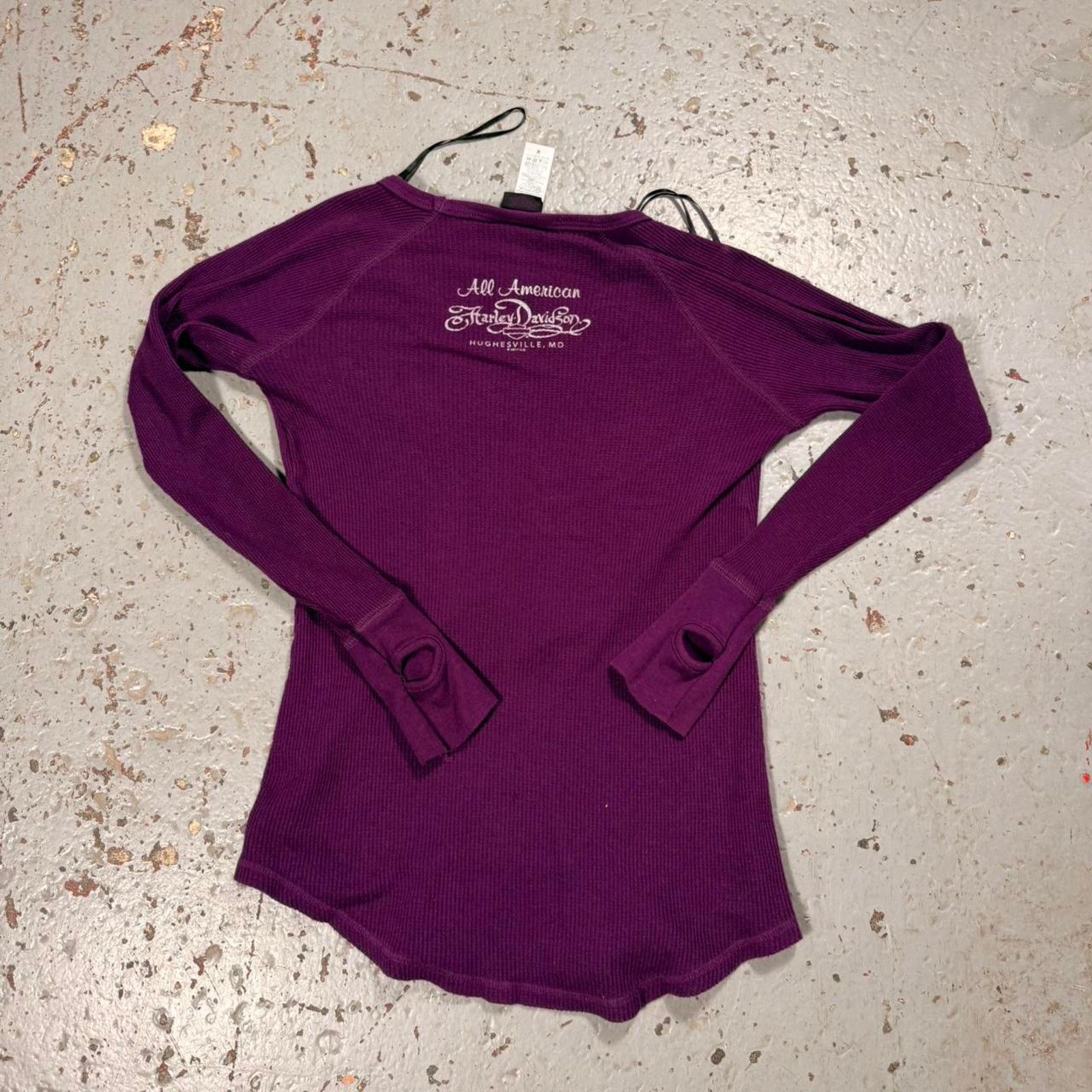 Harley Davidson y2k Vintage harley davidson rhinestone Waffle Longsleeve tee Size M / US 6-8 / IT 42-44 - 6 Thumbnail