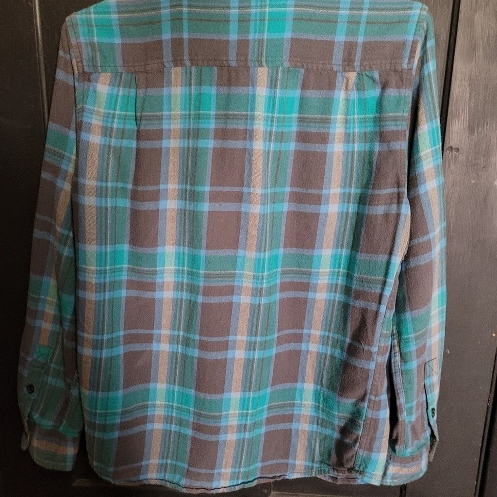 Quiksilver Quicksilver, shirt, Flannel, green/brown, NWOT, Size XSmall Size US XS / EU 42 / 0 - 7 Thumbnail