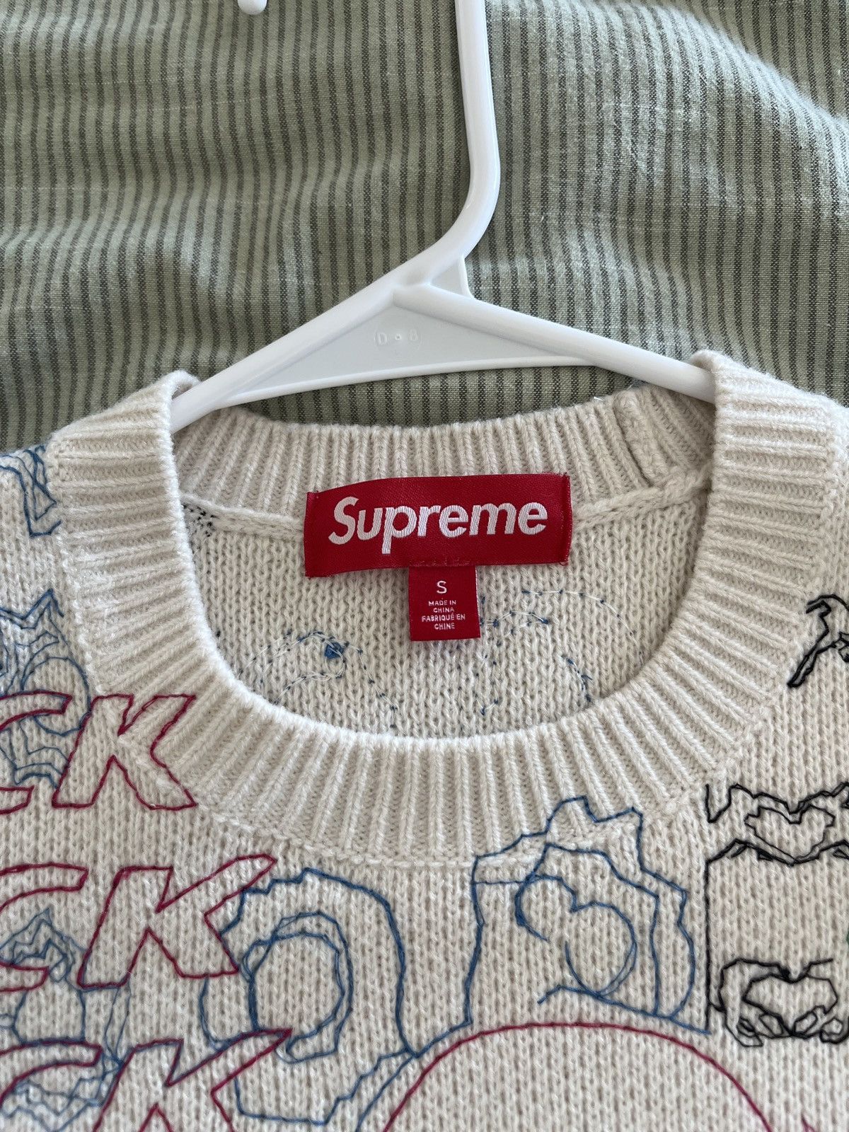 Supreme Supreme Collage Embroidered Sweater Size US S / EU 44-46 / 1 - 7 Thumbnail