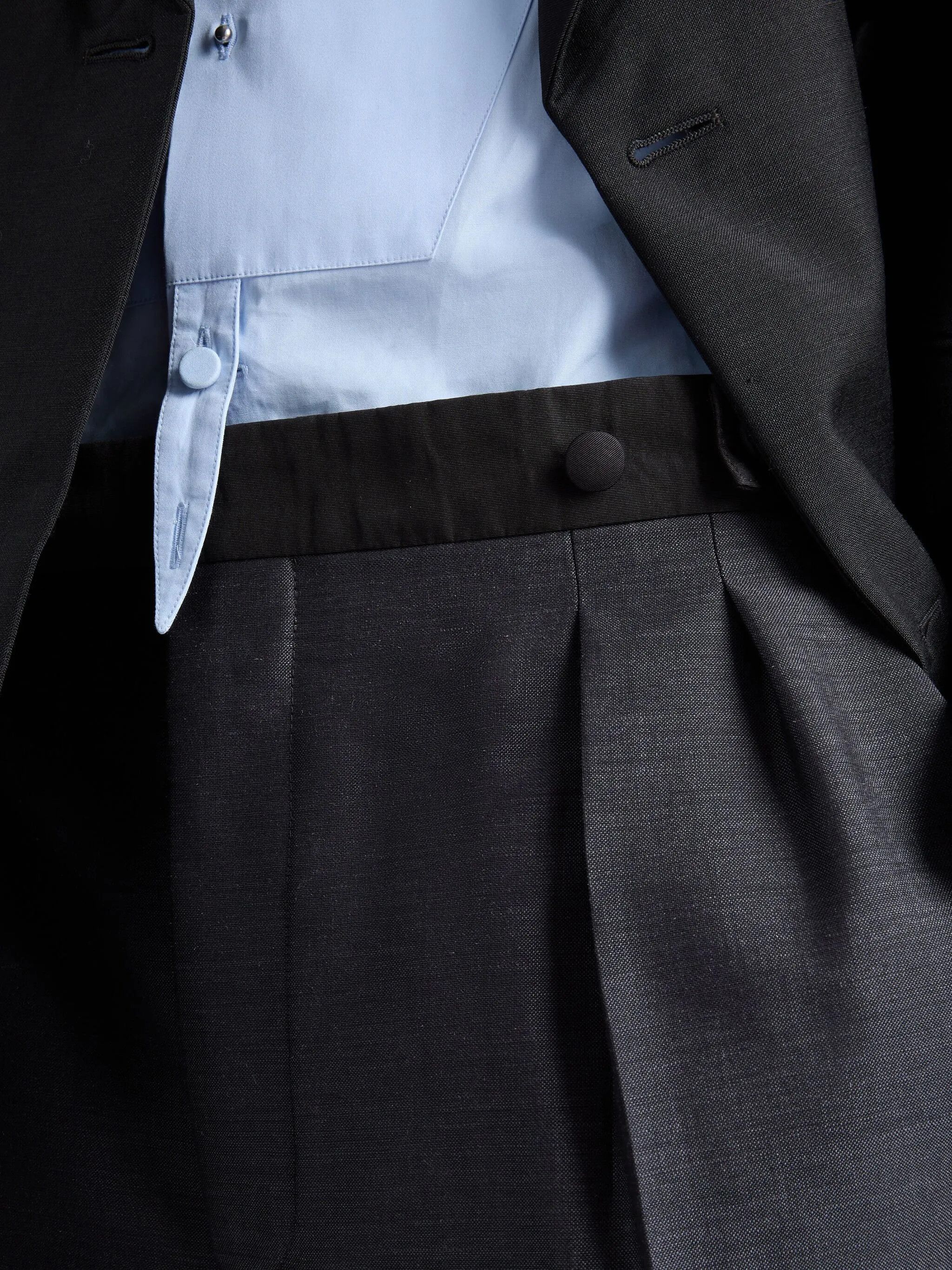 Prada o1bcso1str1025 Pleated Tailored Pants in Black Size US 38 / EU 54 - 4 Thumbnail