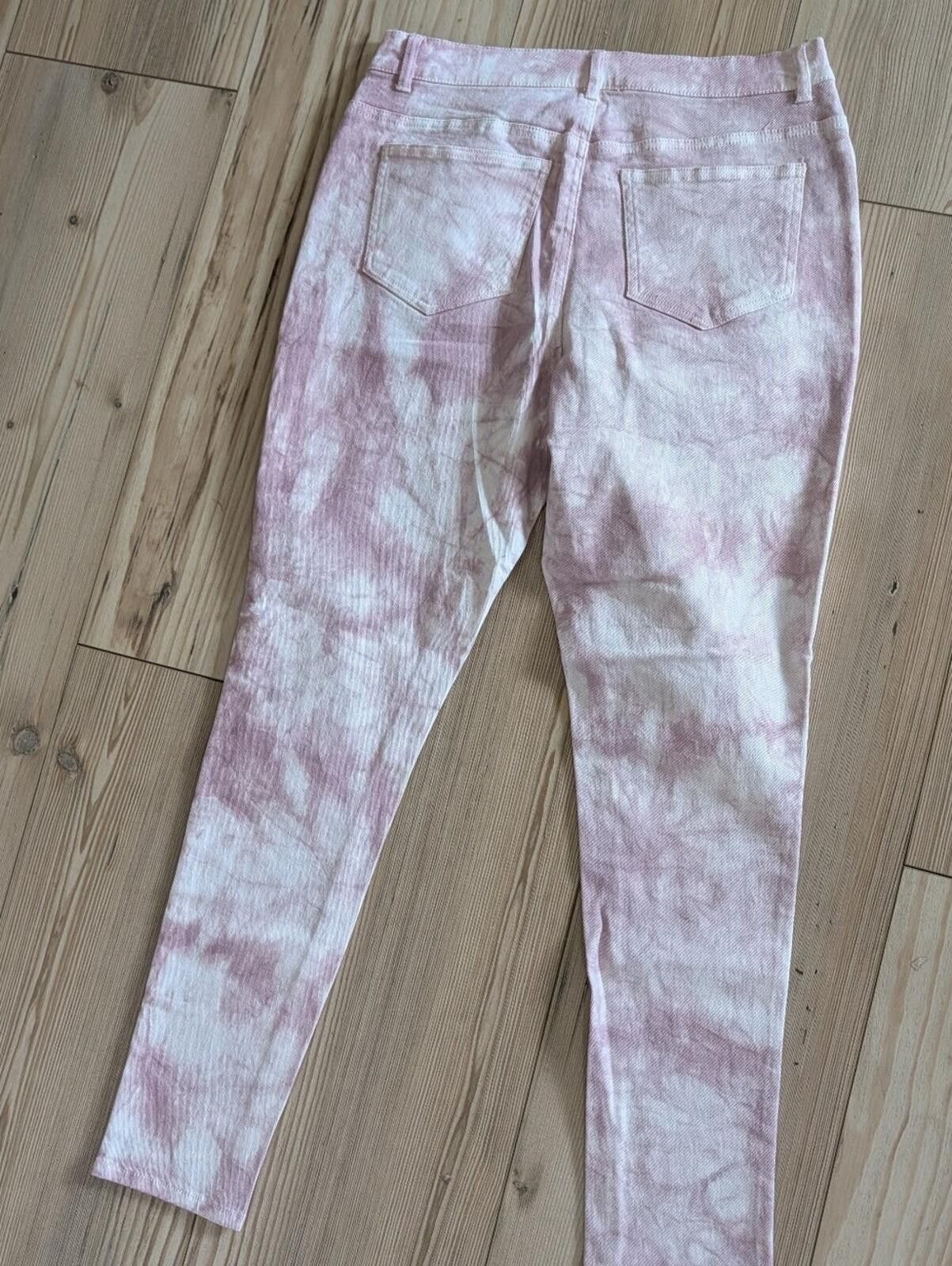Venus VENUS Pink Tie-Dye Skinny Jeans Size 32" / US 10 / IT 46 - 2 Thumbnail
