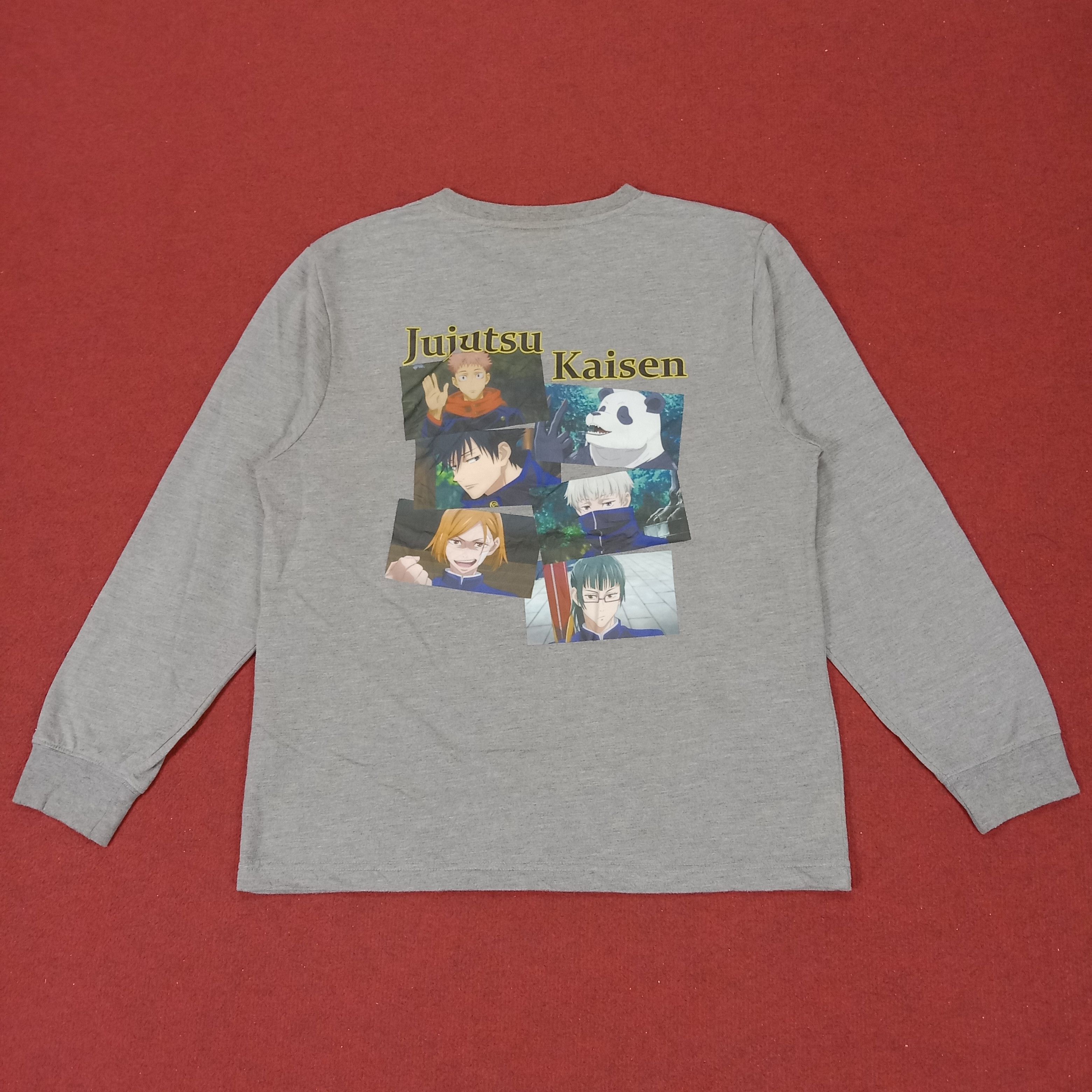 image of Anima x Vintage Jujutsu Kaisen Japanese Anime Sweatshirt in Grey, Men's (Size Medium)