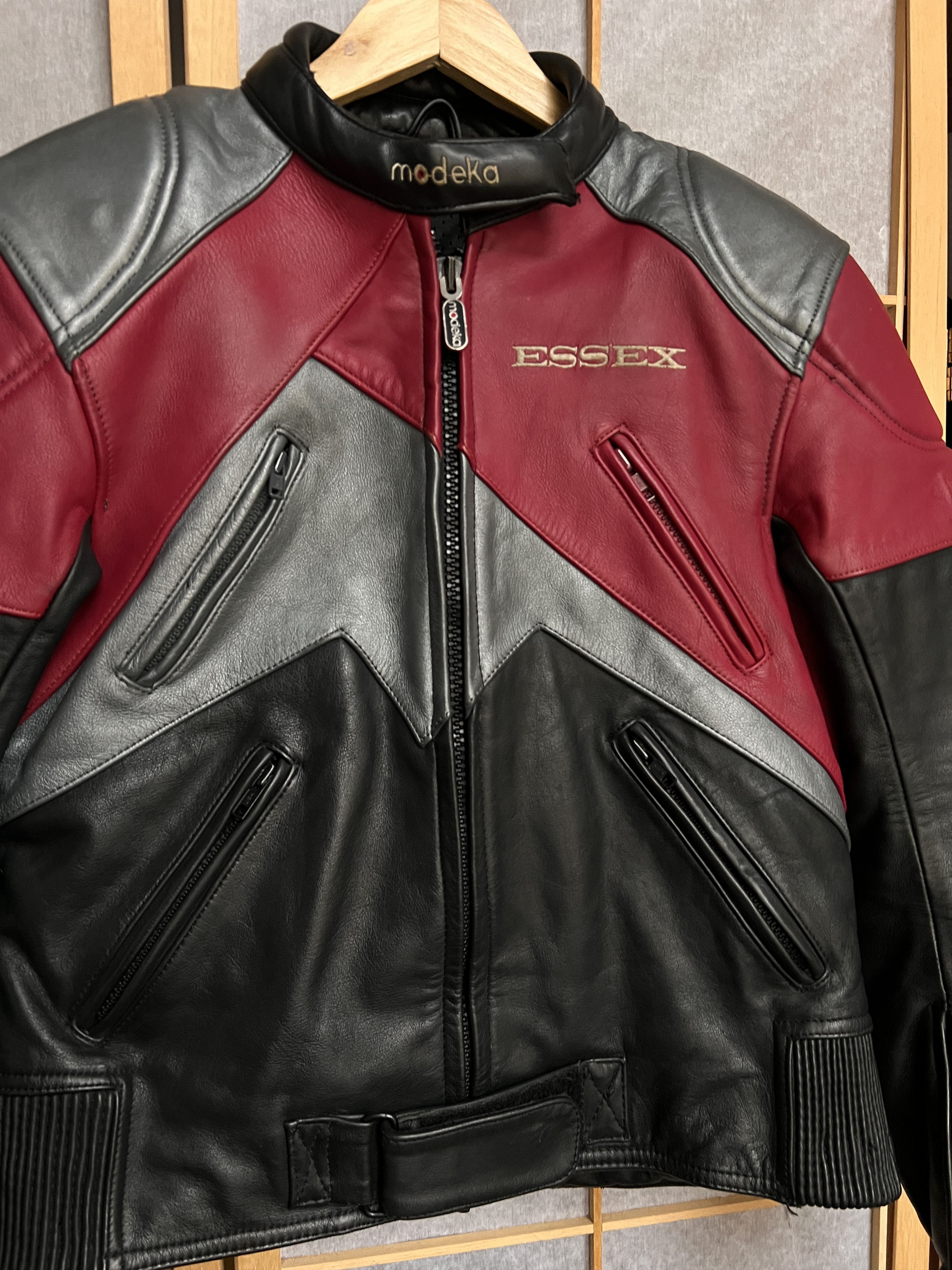 Genuine Leather Racing leather jacket 90s avant garde cropped moto y2k baggy Size M / US 6-8 / IT 42-44 - 5 Thumbnail