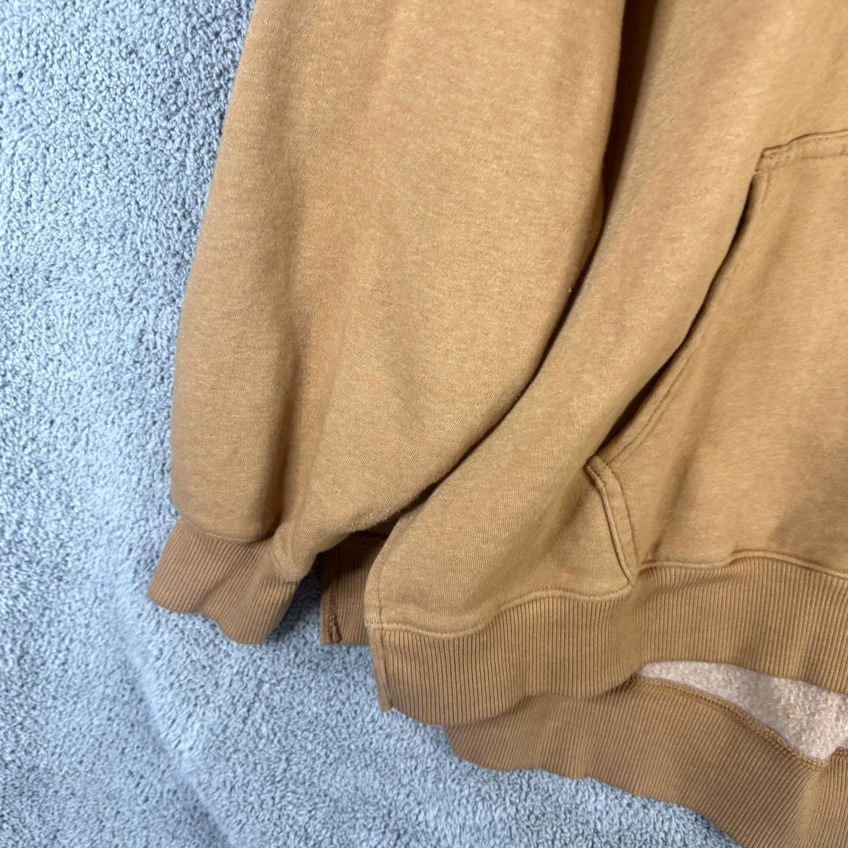 Vintage American Eagle Hoodie Womens Medium Brown Sherpa Fleece Kangaroo Pocket Pullover Crew Neck Front Pouch Casual Winter Size M / US 6-8 / IT 42-44 - 2 Thumbnail