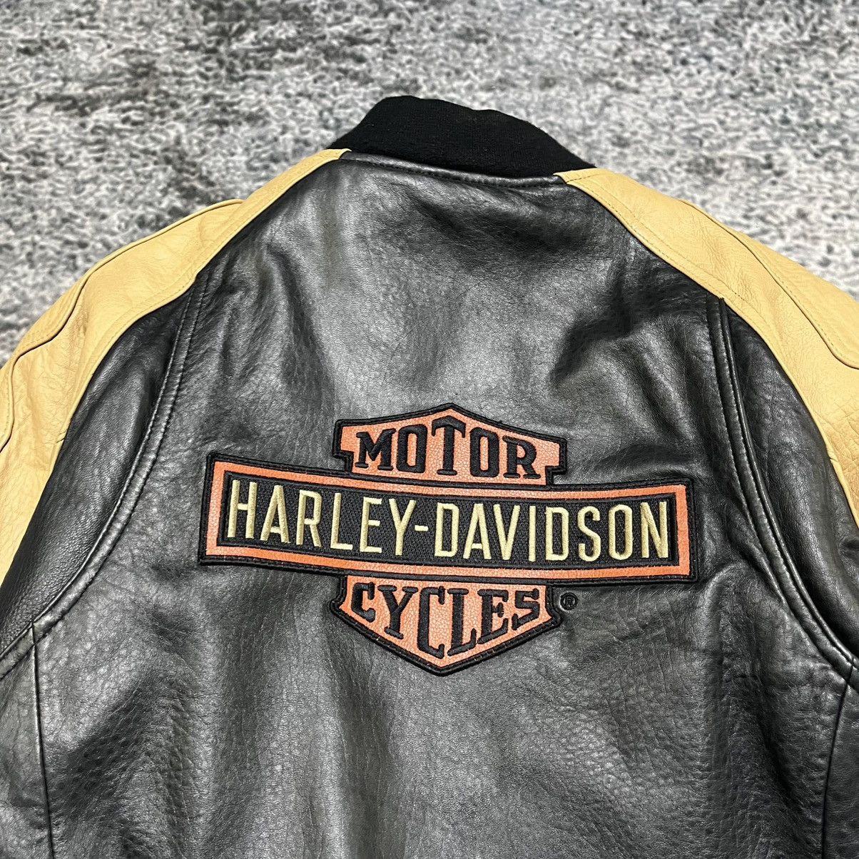 Harley Davidson VINTAGE HARLEY DAVIDSON BIKER LOGO VARSITY LEATHER JACKET Size US M / EU 48-50 / 2 - 11 Thumbnail