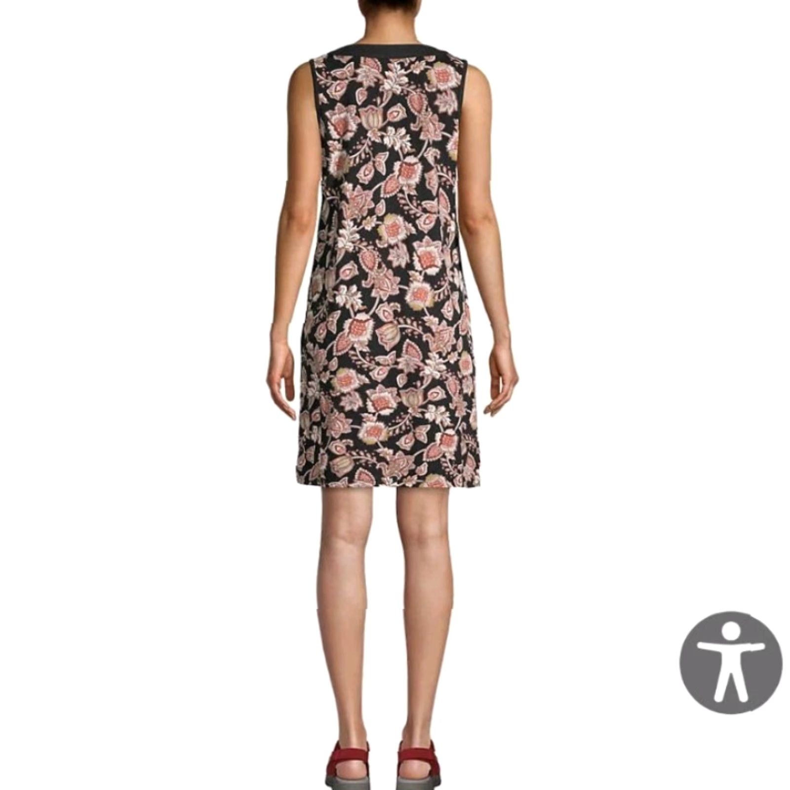 Lands' End Lands' End Wmns Black Cotton Jersey Sleeveless Swim Cover-Up Dress | SP | (NIP) Size S / US 4 / IT 40 - 3 Thumbnail