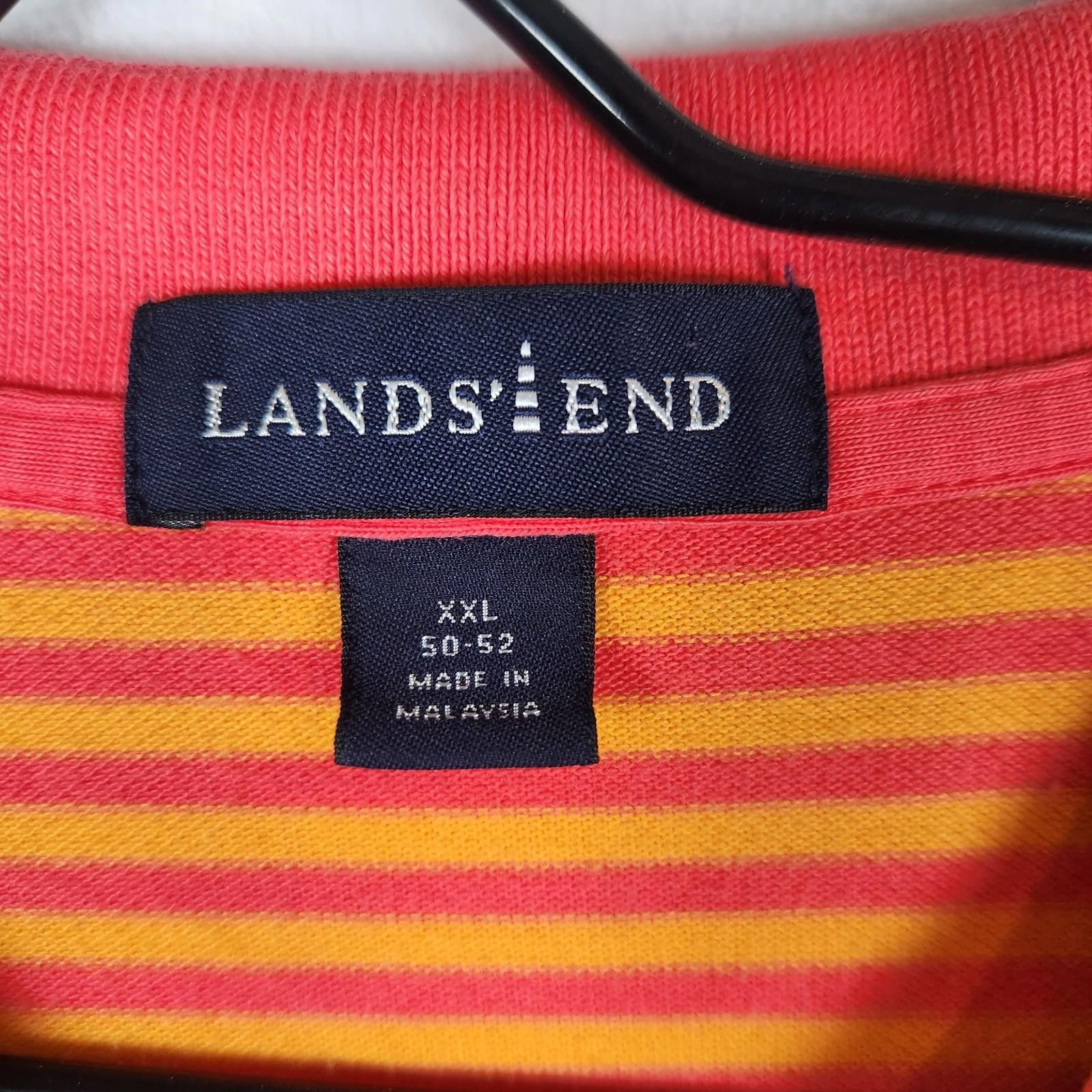Lands' End Lands End Short Sleeve Polo Shirt Orange Pink Mens Size 2XL Size US XXL / EU 58 / 5 - 6 Thumbnail