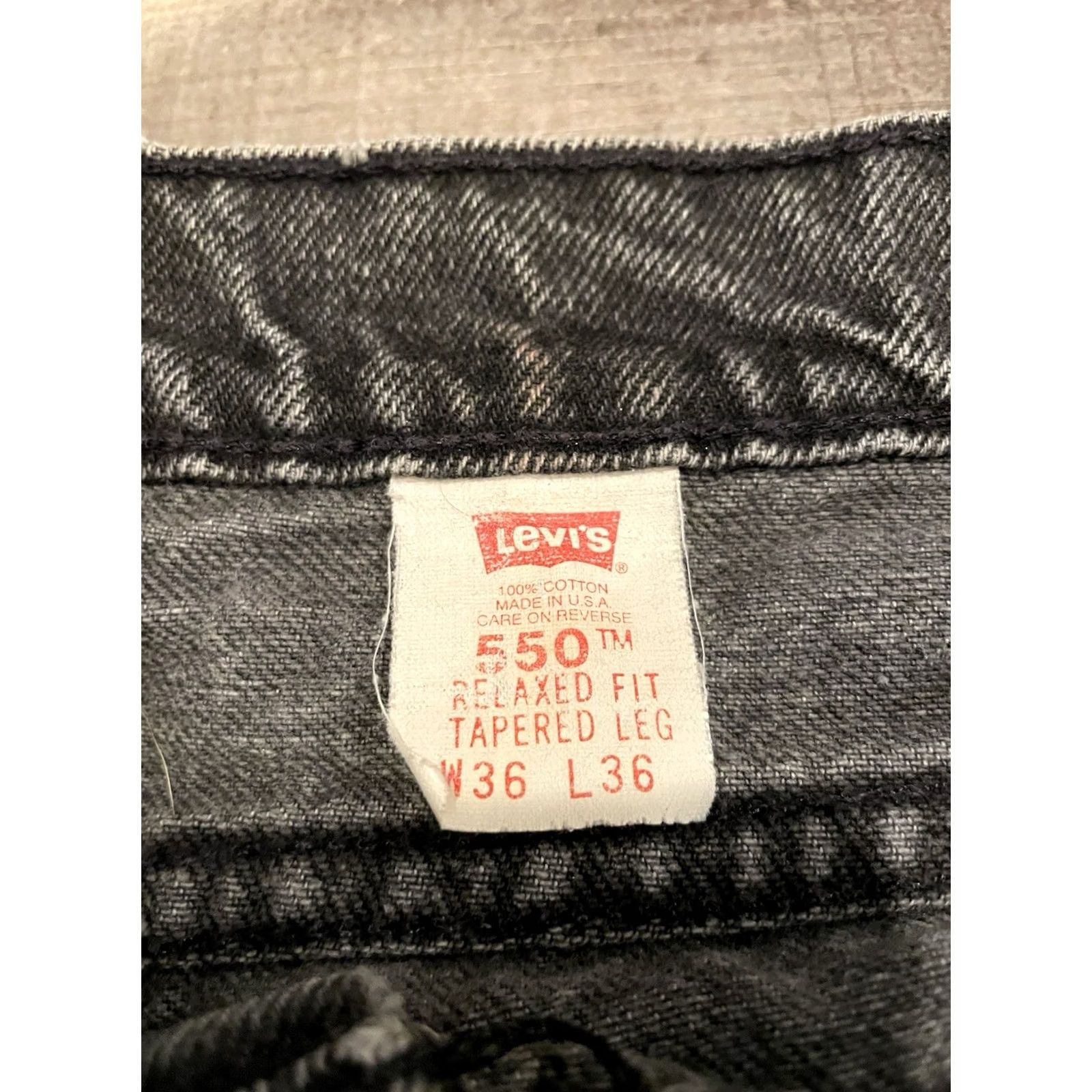 Levi's Levi's 550 Jeans Black 34x34 Regular Mens Relaxed Fit 90s Vintage style Denim Relaxed 5-Pocket 34 Inseam Levis 500 Series Mexico Vintage: No Size US 34 / EU 50 - 5 Thumbnail