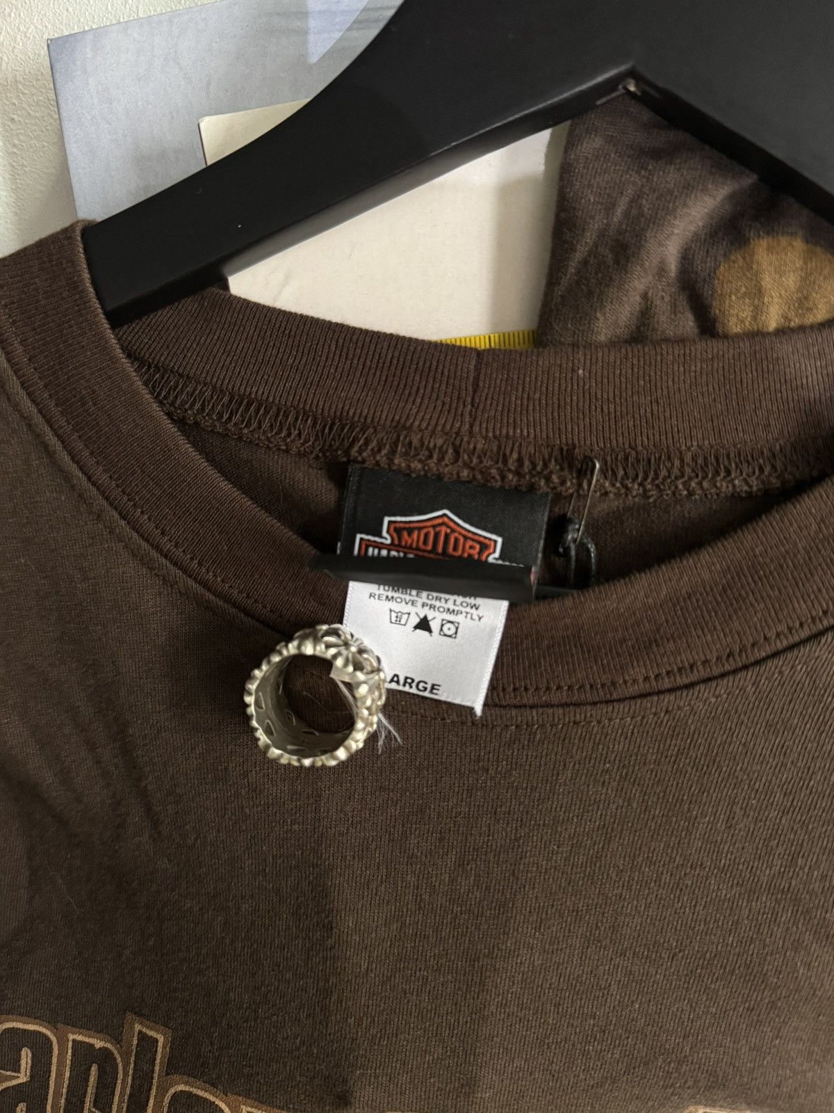 Harley Davidson Vintage 2000s Harley Davidson Rare Flames Brown Size US L / EU 52-54 / 3 - 5 Thumbnail