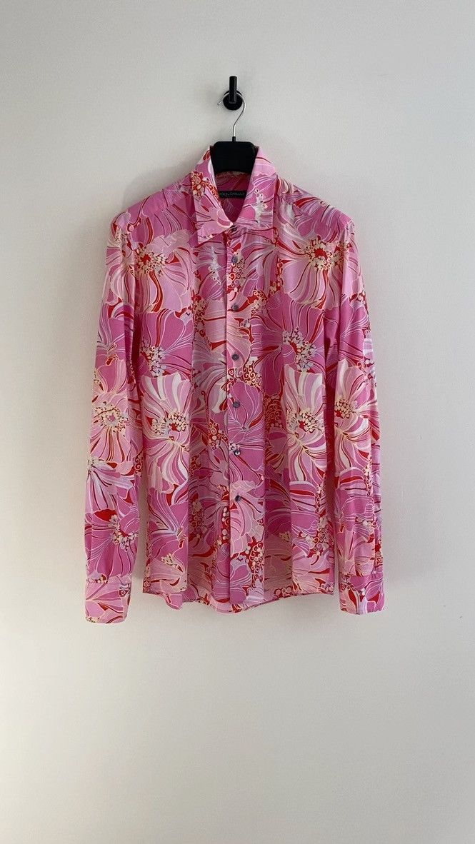 Dolce & Gabbana Pink Paisley Long Sleeve Button Up Shirt EU 44 Size US S / EU 44-46 / 1 - 3 Thumbnail