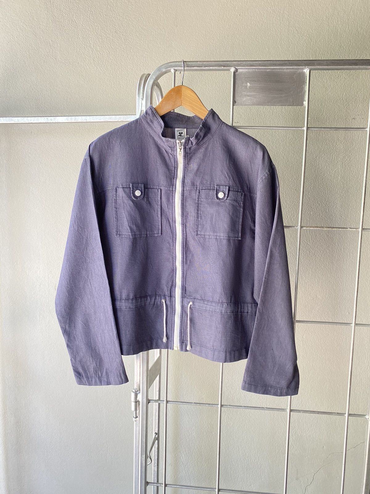 image of Courreges Sport Zip Jacket in Blue, Women's