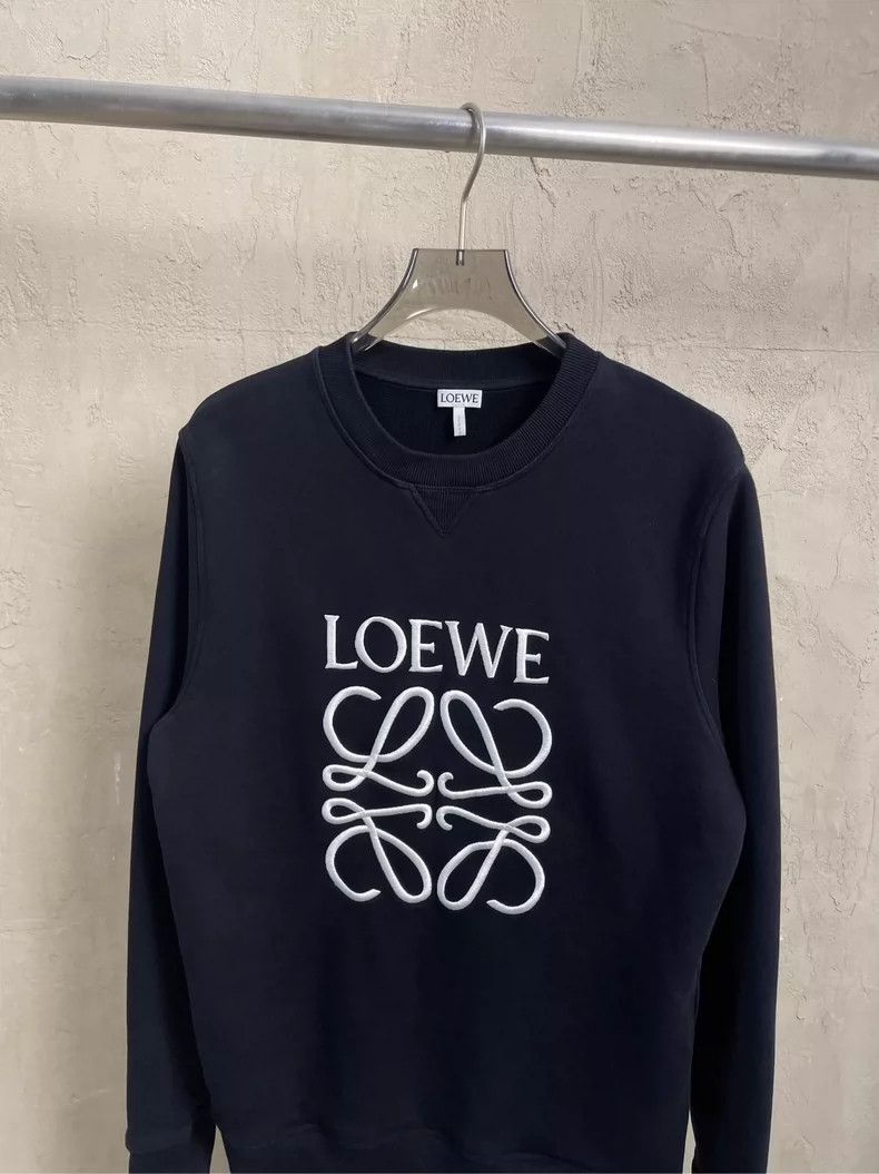 Loewe loewe Black embroidered logo round-neck sweatshirt 2506-Nex Size US S / EU 44-46 / 1 - 4 Thumbnail