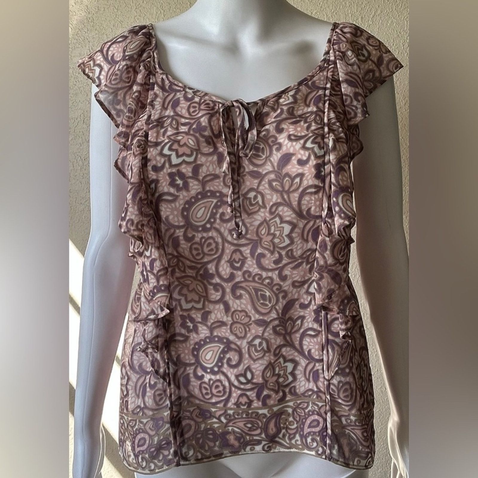 American Eagle Outfitters American Eagle | Multicolor Paisley Floral Top | Small Size S / US 4 / IT 40 - 1 Thumbnail