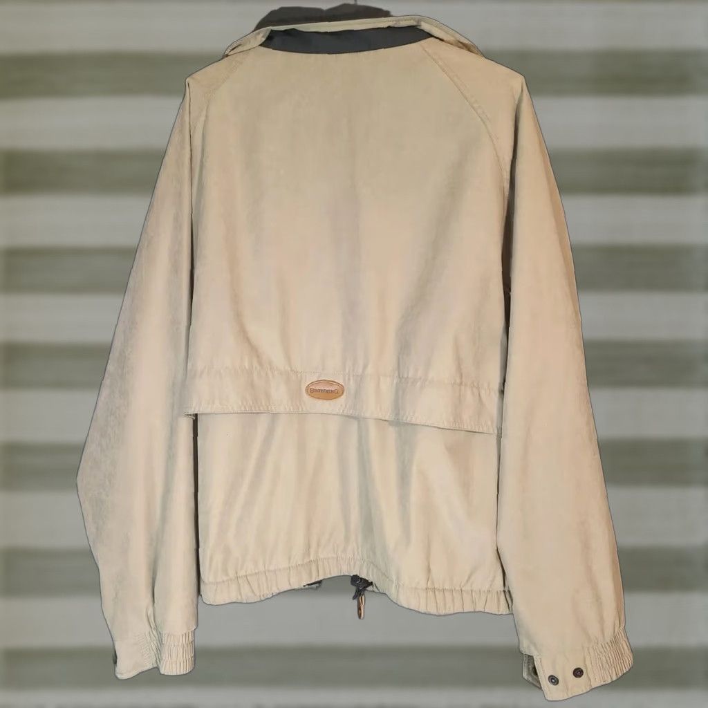 Vintage Browning Firearms vented Casual full zip Bomber Jacket Men's sz Large poly/nylon Jacket Mens Regular Size L Brown Vintage Size US L / EU 52-54 / 3 - 1 Thumbnail