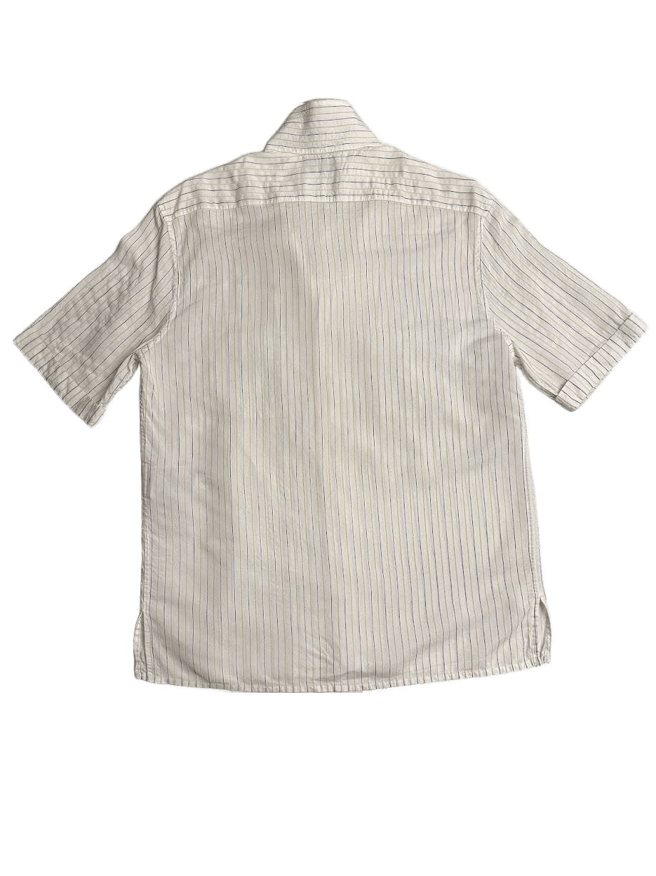 Saint Laurent Paris × Yves Saint Laurent Saint Laurent Shawl-collar Shirt in Striped Chenille Voile Size US S / EU 44-46 / 1 - 3 Thumbnail