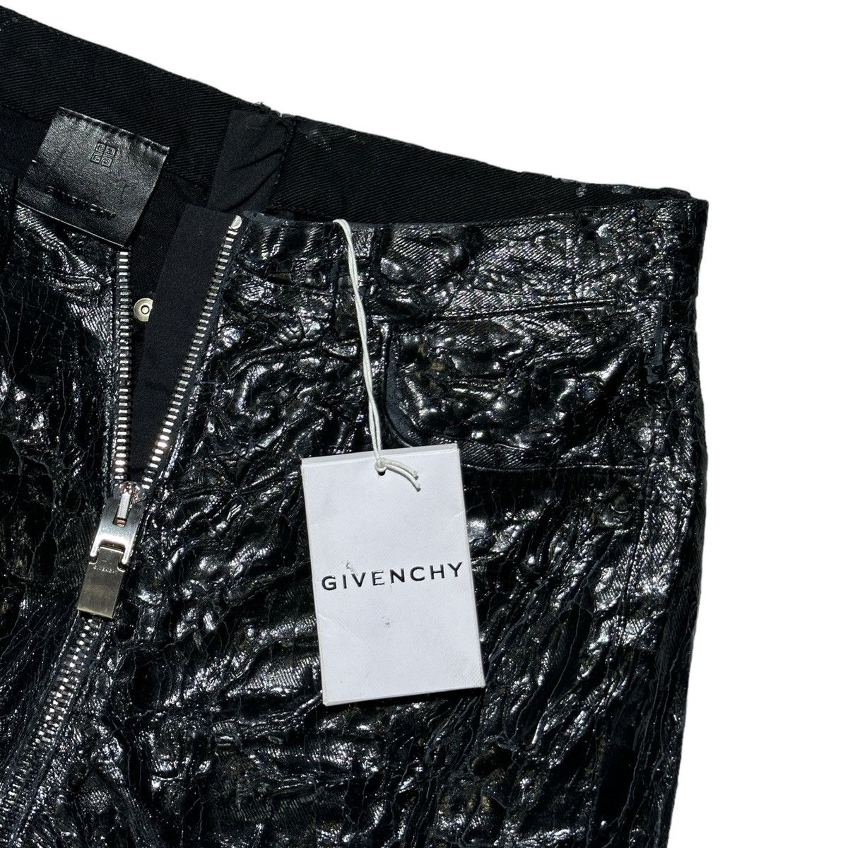 Givenchy $1,500 Paint crackled integral zip denim Size US 29 - 3 Thumbnail