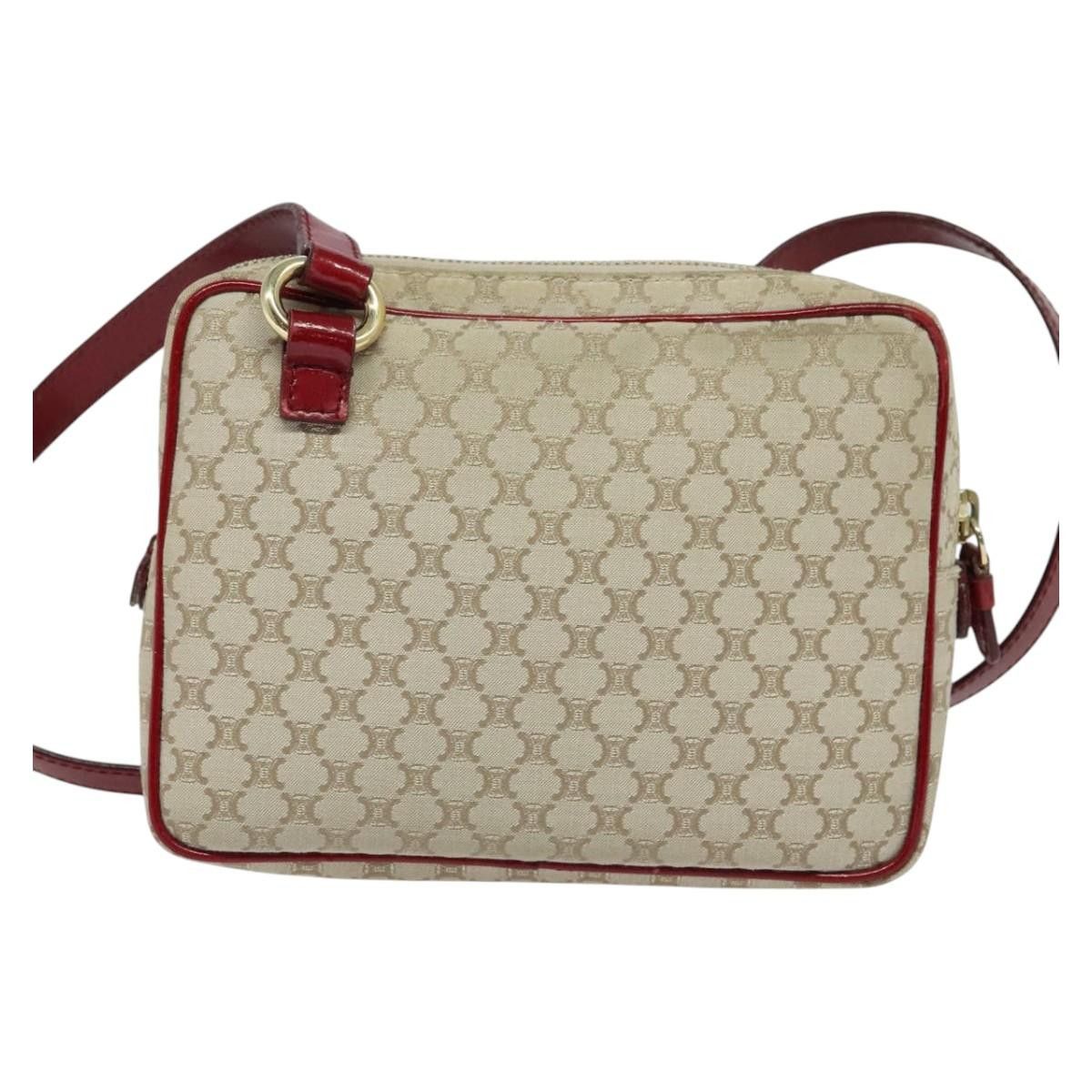 Celine CELINE Macadam Canvas Shoulder Bag Beige Gold Size ONE SIZE - 3 Thumbnail