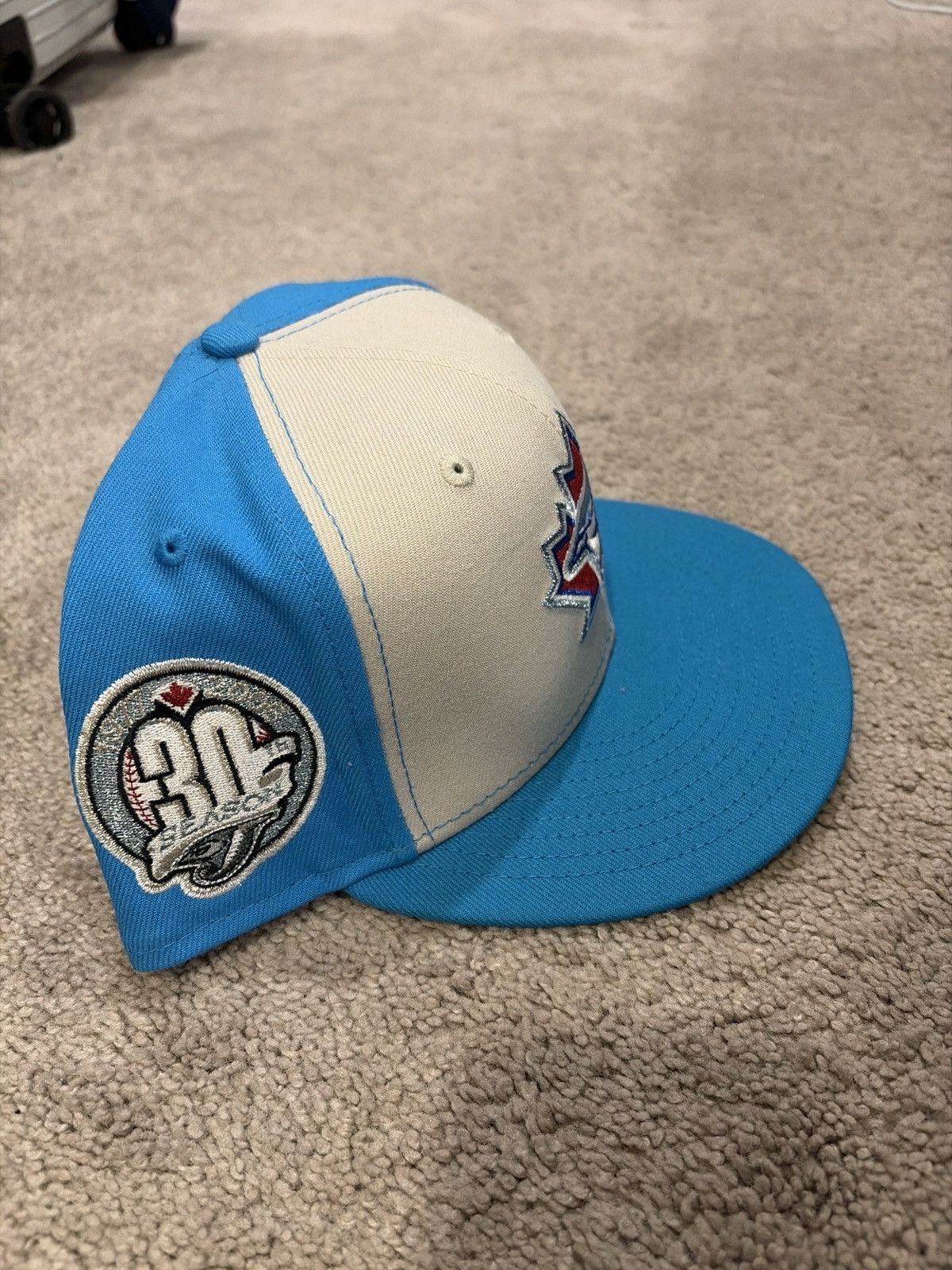 New Era Brand New ,New Era 30th season Toronto Blue Jays Hat S 7 3/4 Size ONE SIZE - 2 Thumbnail