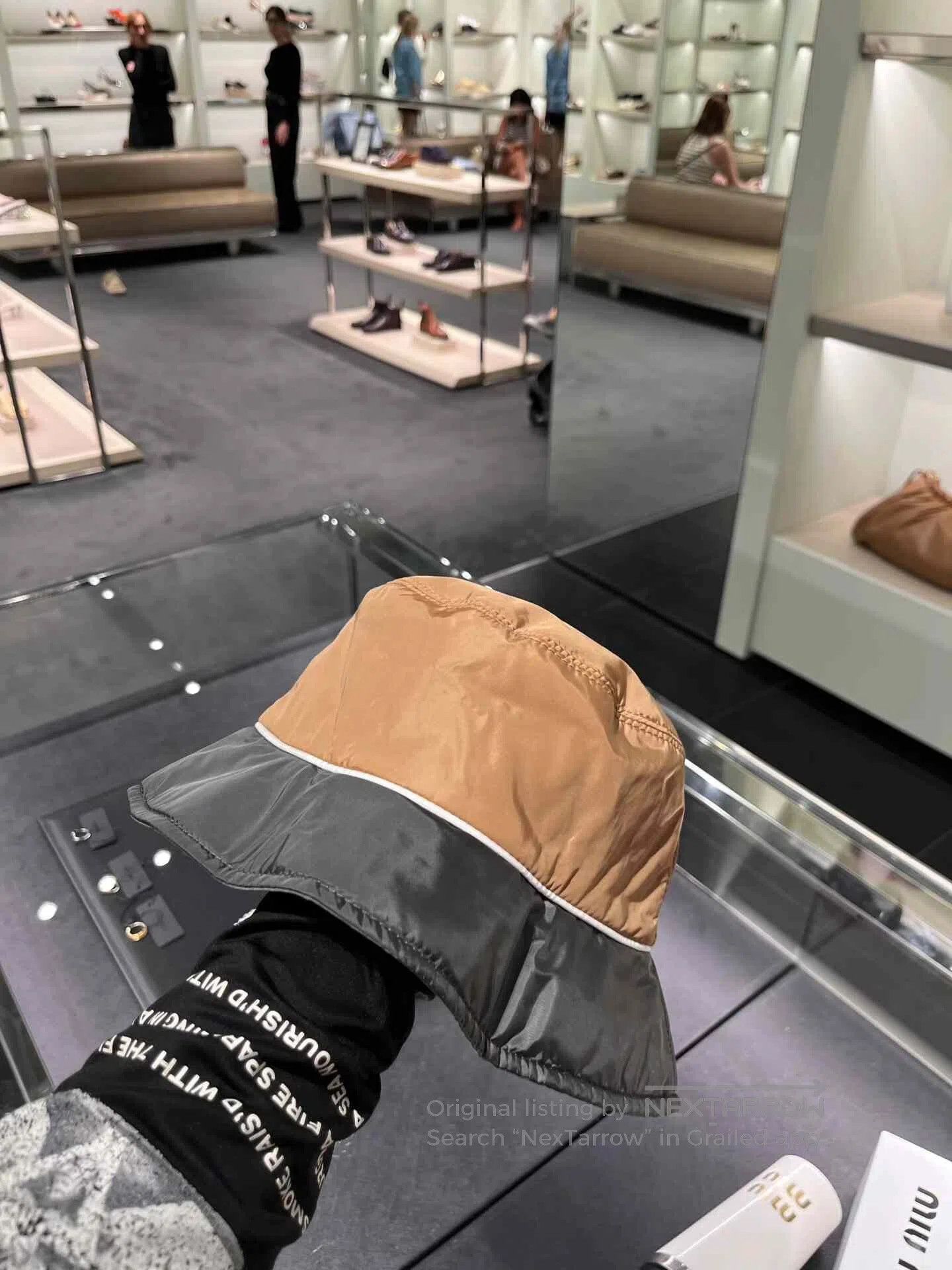 Miu Miu Miu Miu Nylon Bucket Hat with Pouch. Size ONE SIZE - 3 Thumbnail