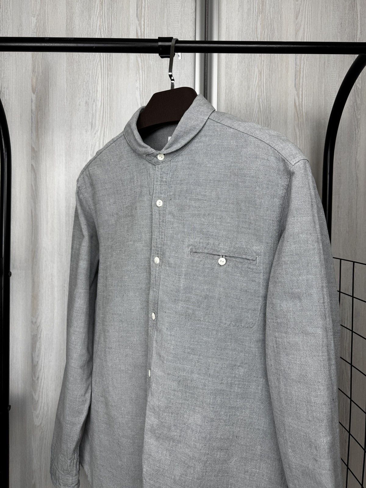 Japanese Brand maillot sunset round work grey made in japan shirt size 4 Size US L / EU 52-54 / 3 - 4 Thumbnail