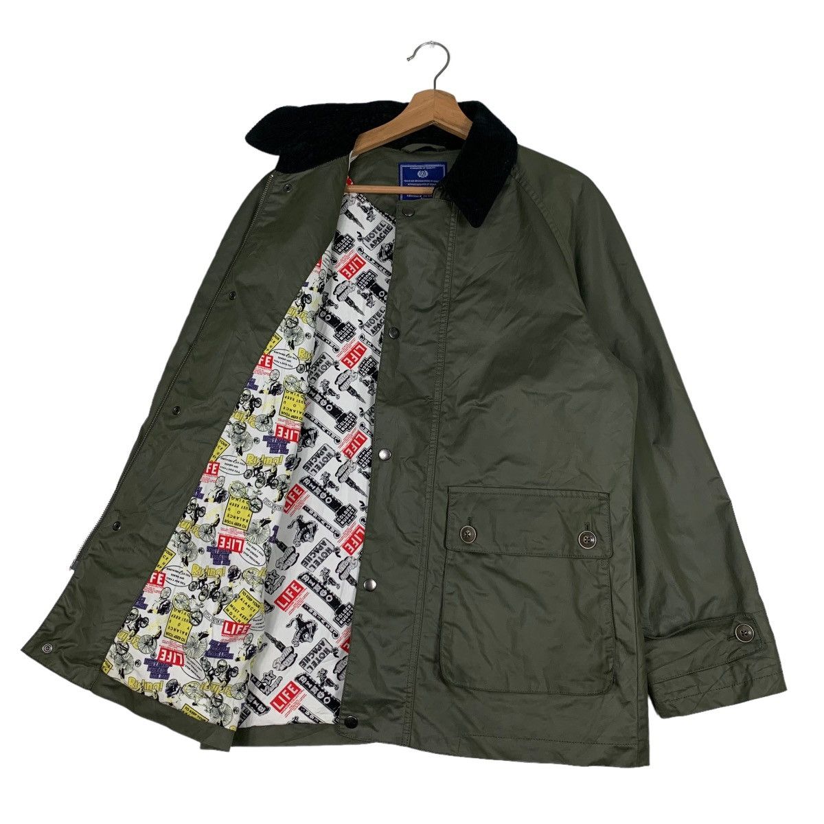 Japan Rags PURPLE & YELLOW Life Style Green Army Jacket #0526-C24 Size US M / EU 48-50 / 2 - 7 Thumbnail