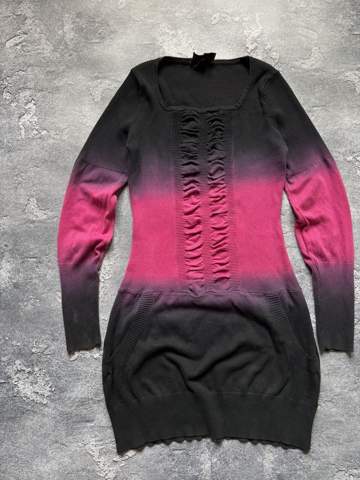 Missoni Vintage Missoni Foulard Ombre Gradient Ruched Knit Dress Size M / US 6-8 / IT 42-44 - 2 Thumbnail