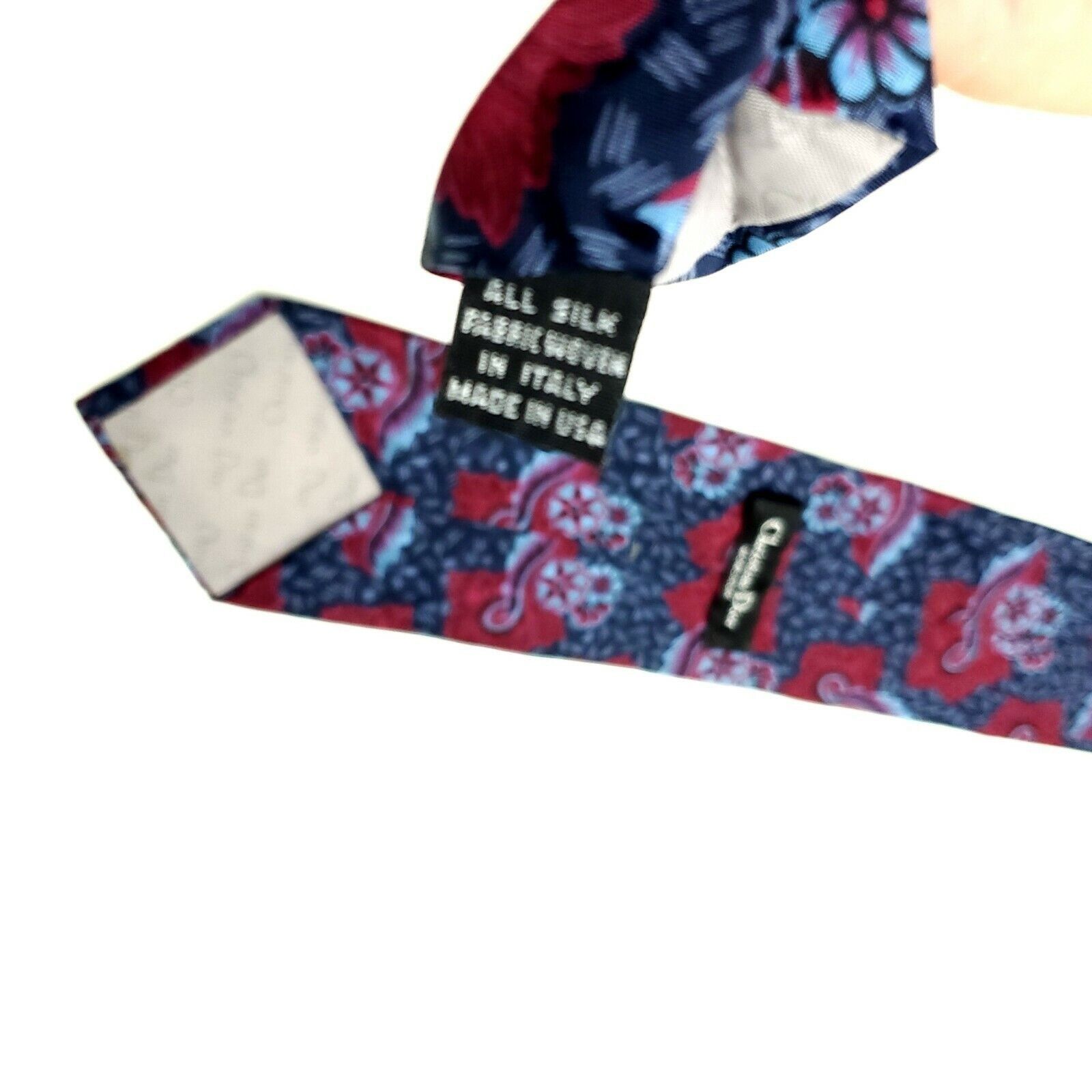 Christian Dior Monsieur Christian Dior Silk Tie Print Red Abstract Short Size ONE SIZE - 4 Thumbnail