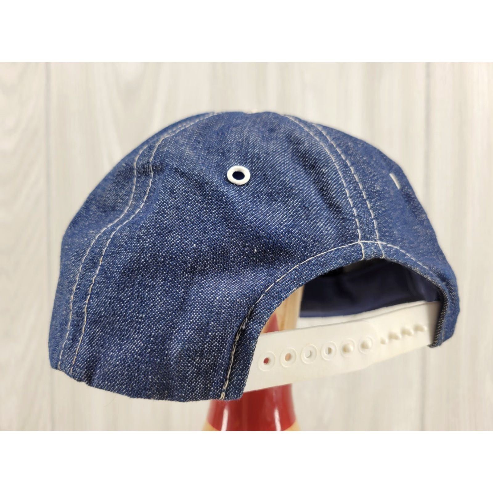 Denime VINTAGE Denim Snapback Trucker Ball Cap Furox Cardinal Hat Knights Chicken Cardinal Hat Size ONE SIZE - 5 Thumbnail