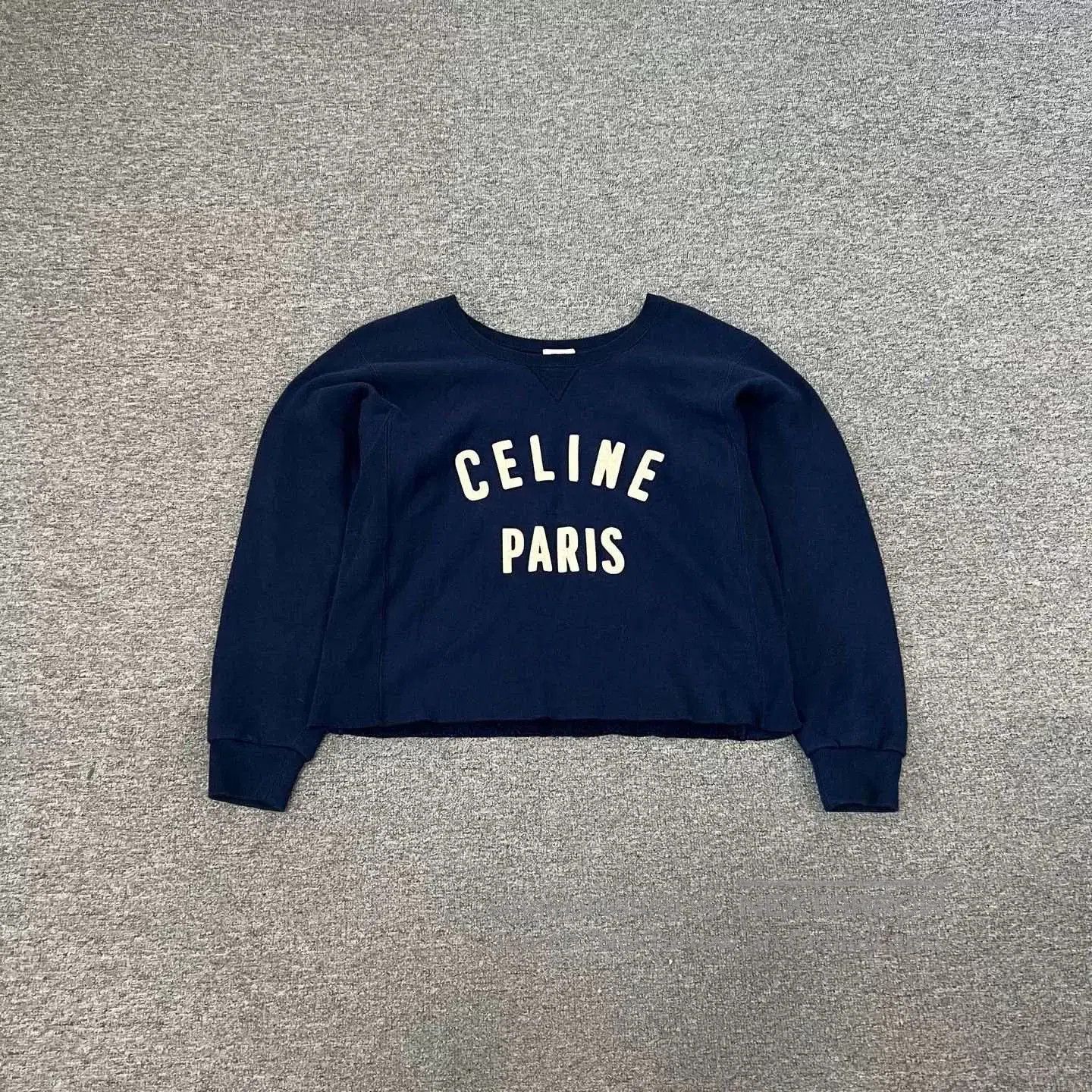 Celine Celine Embroidered Logo Loose Sweatshirt. Size L / US 10 / IT 46 - 2 Thumbnail