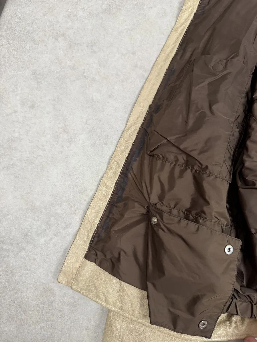 Prada SS2000 Prada Beige Padded Biker Leather Jacket Size US L / EU 52-54 / 3 - 12 Thumbnail