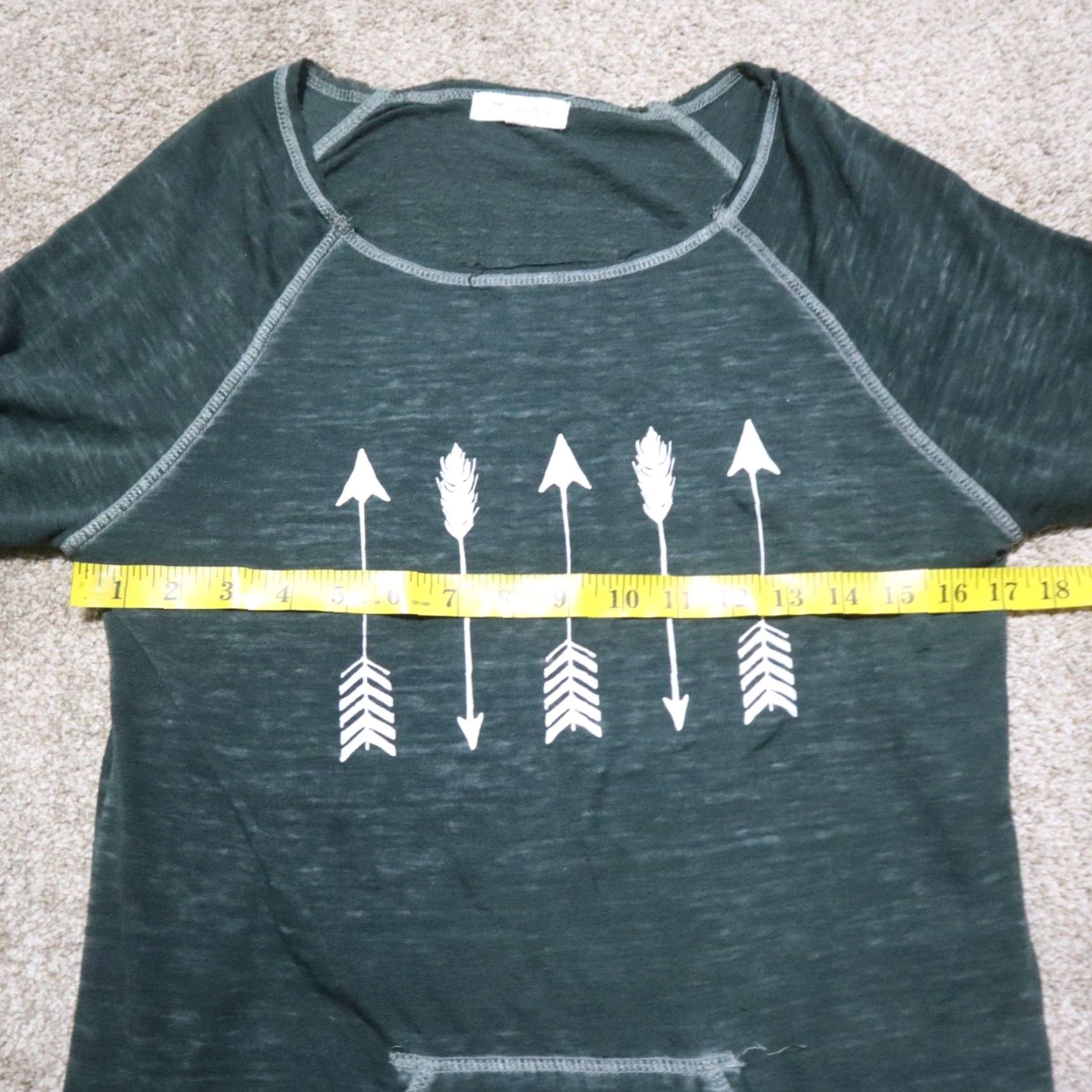 Arrow Z by Zobha Shirt Womens S Green Long Sleeve Knit Top w/ Front Pocket Size S / US 4 / IT 40 - 4 Thumbnail