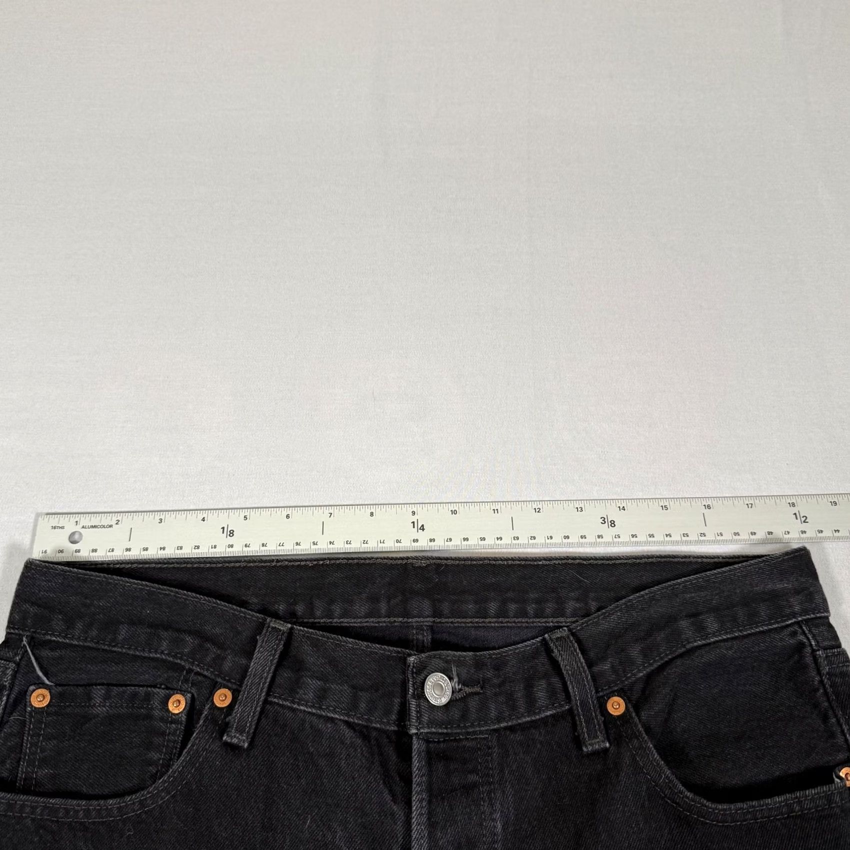 Levi's Levi's 501 Jeans Regular Straight Black Denim W36 L34 Mens Cotton Button Fly Jeans Size US 36 / EU 52 - 7 Thumbnail