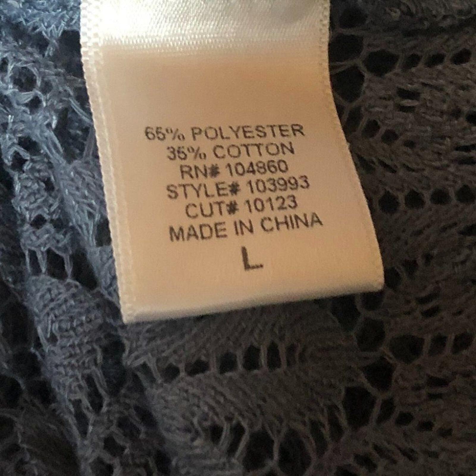 Chloe Chloe K Large Knit Lace Sweater Top Long Sleeve Delicate Cot Size L / US 10 / IT 46 - 8 Thumbnail