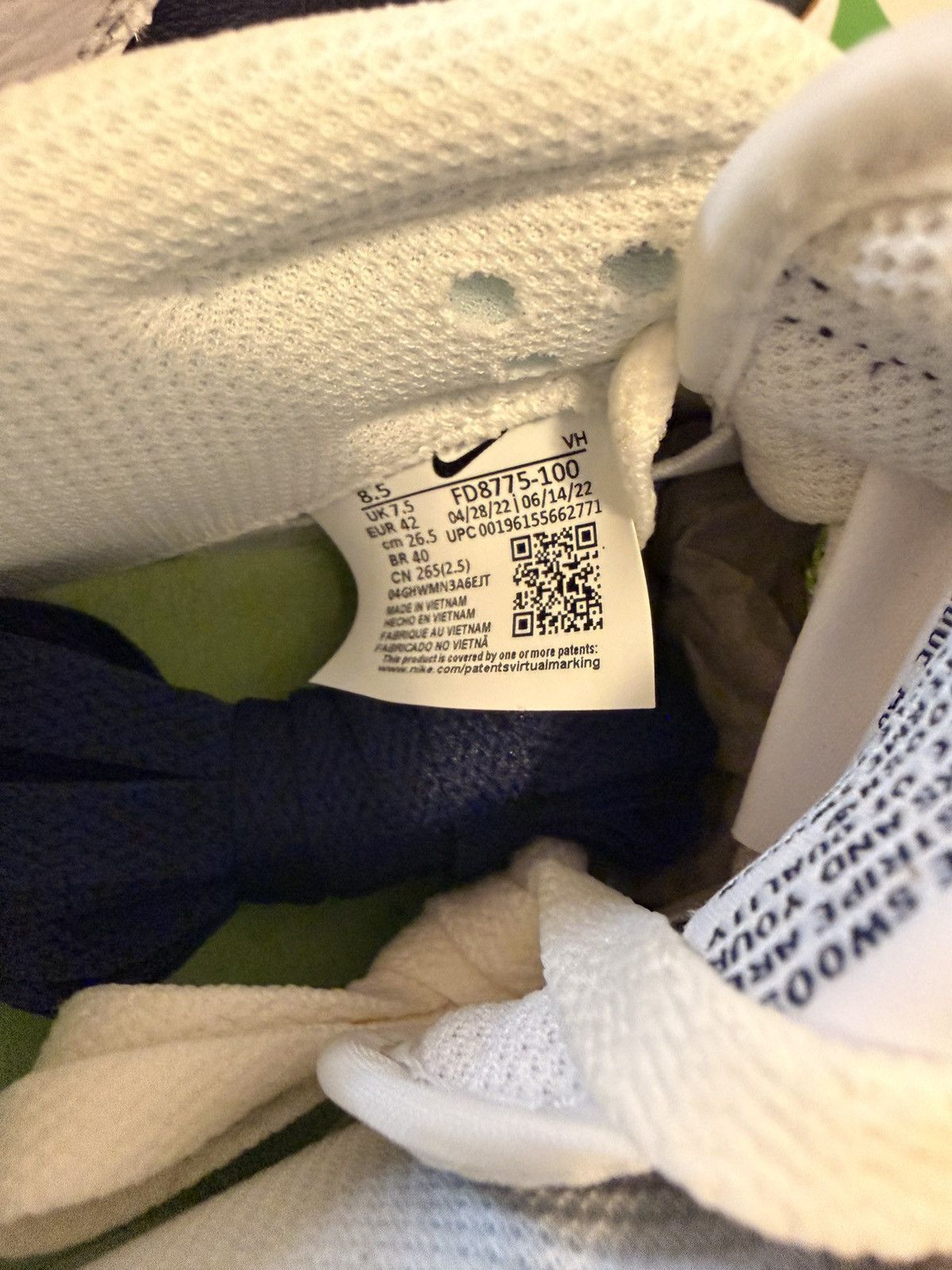 Huf × Nike Nike SB Dunk Low HUF New York City White/Navy Blue sz 8.5 M Size US 8.5 / EU 41-42 - 6 Thumbnail