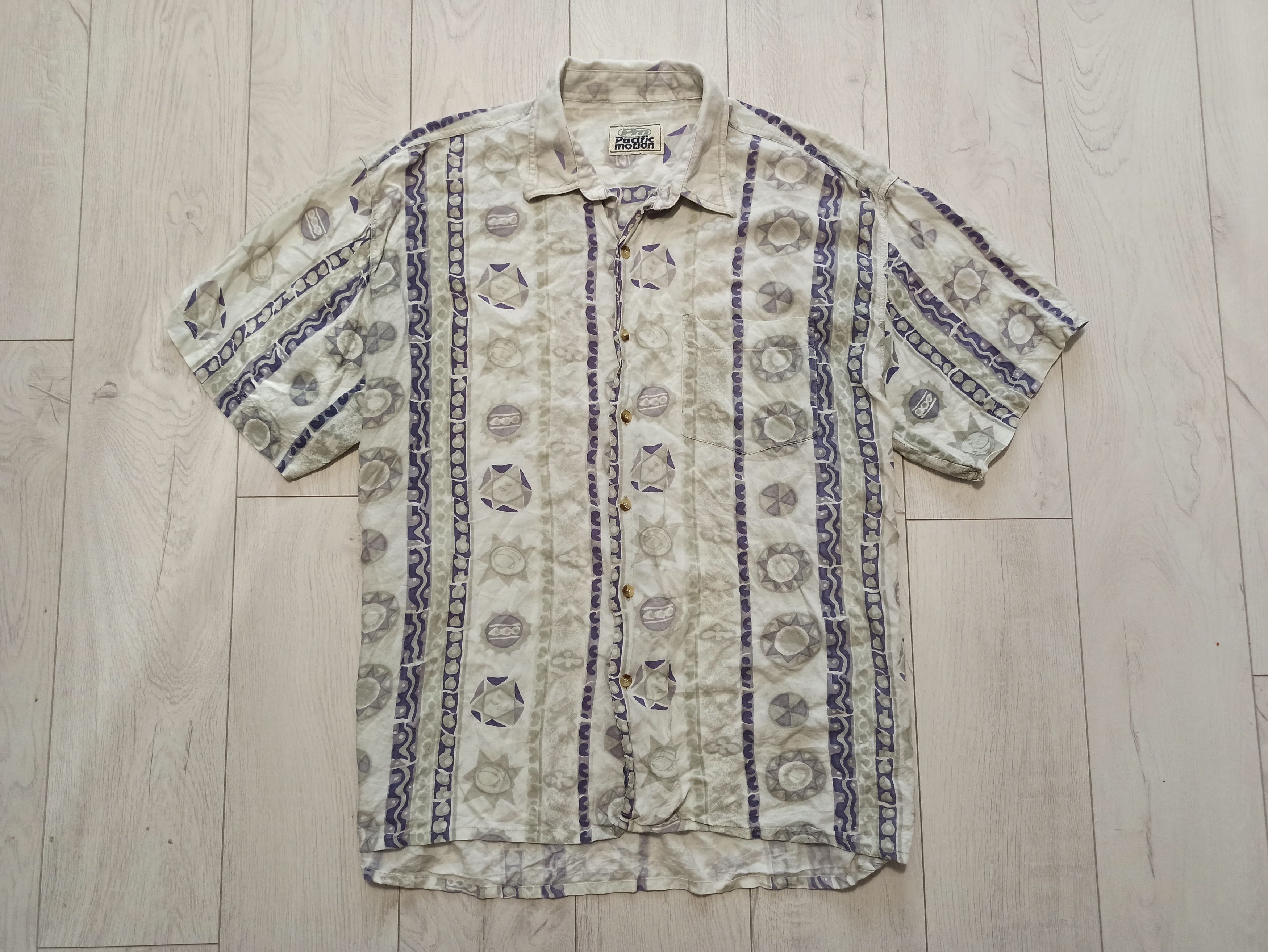Designer × Vintage Pacific Motion viscose vintage shirt Size US XL / EU 56 / 4 - 1 Thumbnail
