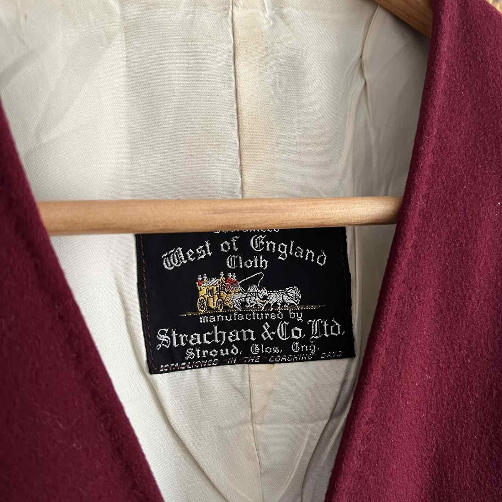 Vintage Antique Mens vintage Strachan Co Wool vest Waistcoat Sz M Size US M / EU 48-50 / 2 - 7 Thumbnail