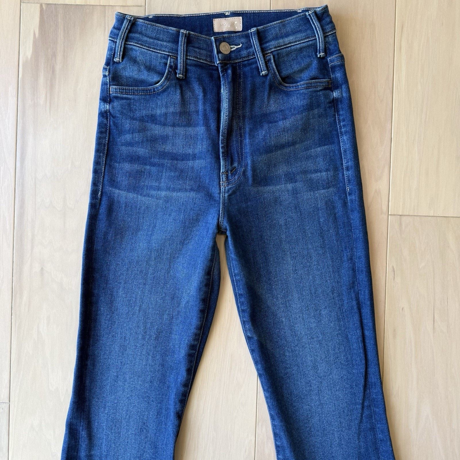 MOTHER Mother Hustler Ankle Jeans Women's 25 Blue Fray Glam Boho Size 25" / US 0 / IT 36 - 3 Thumbnail