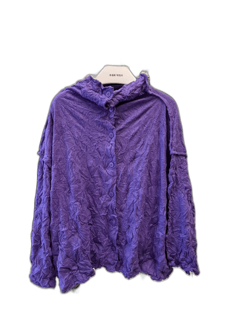 Issey Miyake Issey Miyake Purple Button-Up Coat-yf Size US M / EU 48-50 / 2 - 1 Thumbnail