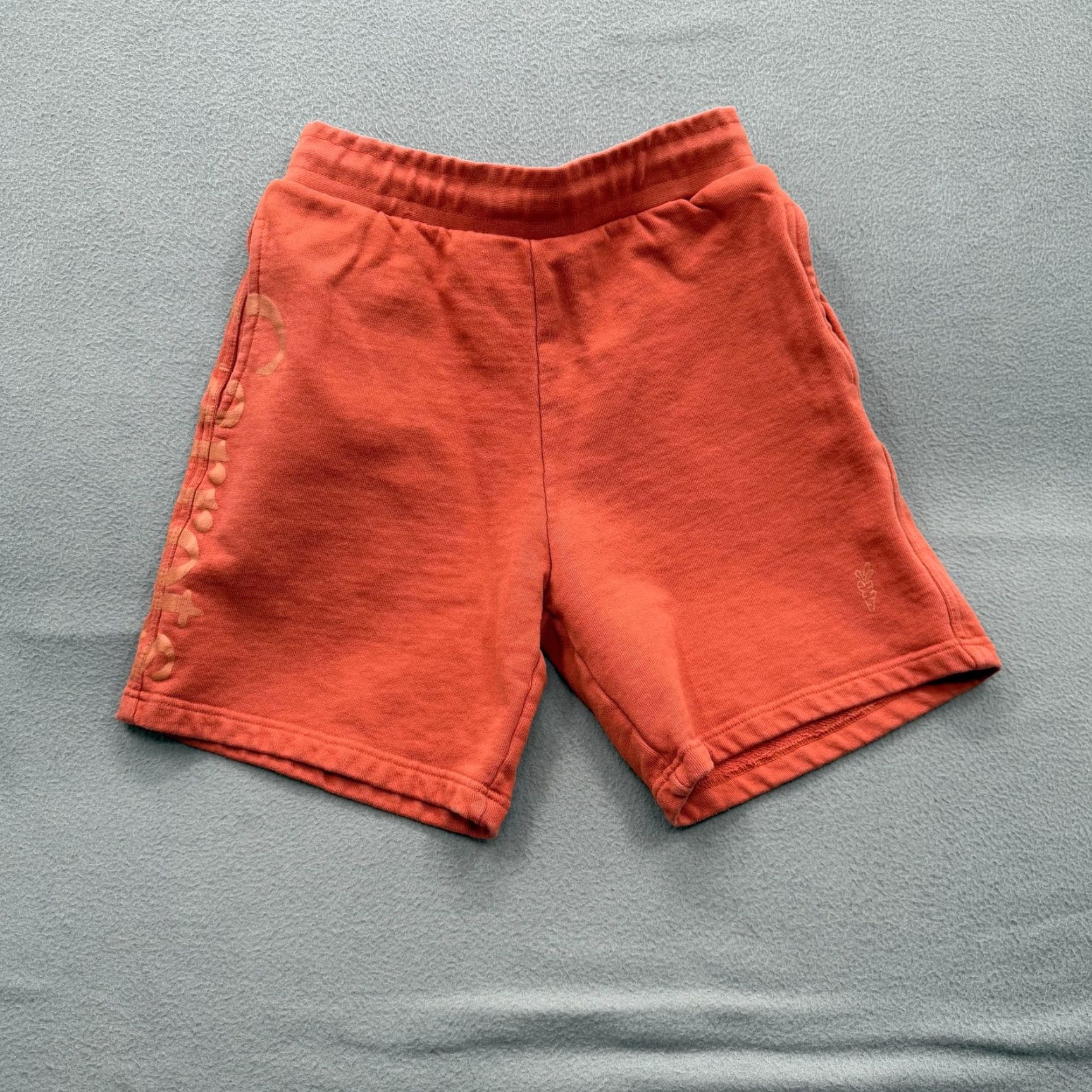 Carrots by Anwar Carrots VINTAGE Carrots by Anwar Carrots Shorts Mens S Orange Sweat Fleece Drawstring Logo Pocket Size US 29 - 2 Thumbnail