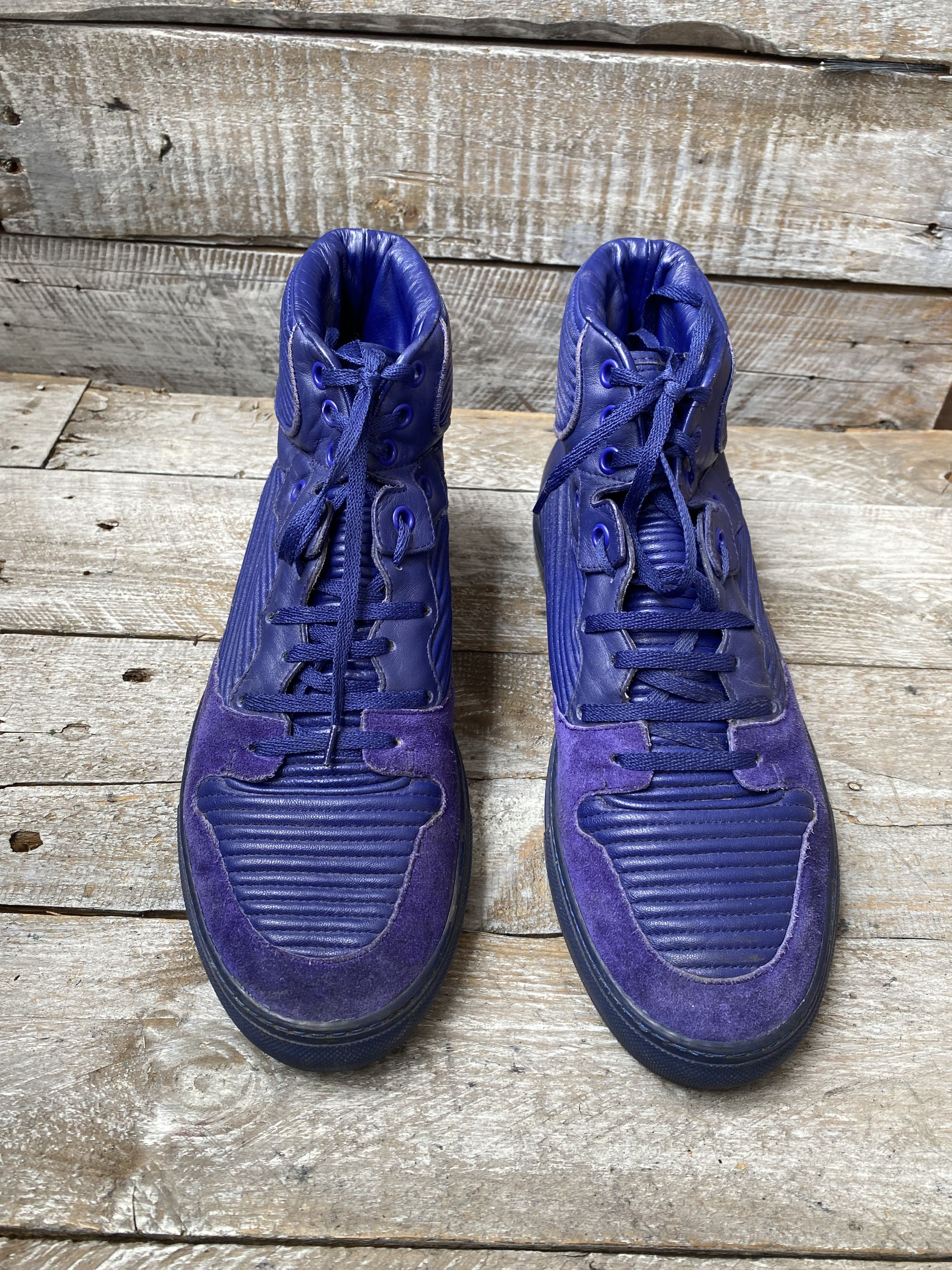 Balenciaga Balenciaga arena high-top blue suede sneakers sz 39 Size US 6 / EU 39 - 1 Thumbnail