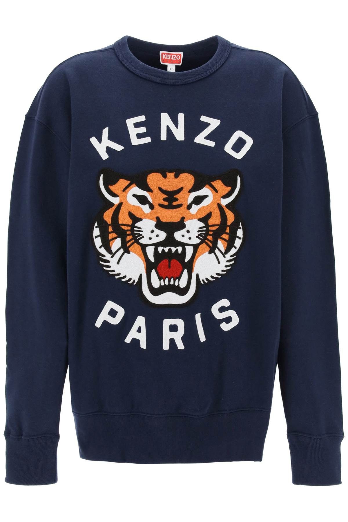 image of Kenzo 'lucky Tiger' Oversized Sweatshirt in Bleu Nuit, Women's (Size Small)