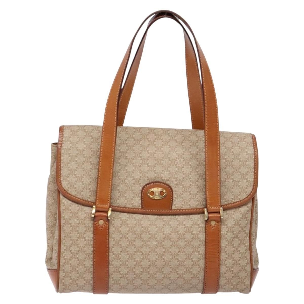 Celine Celine Vintage Macadam Shoulder Bag Canvas and Leather Size ONE SIZE - 1 Thumbnail