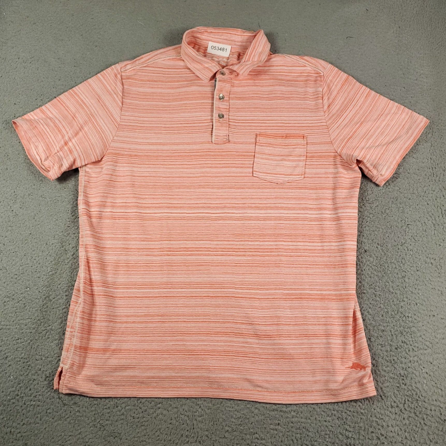 Tommy Bahama Tommy Bahama Polo Shirt Mens Large Orange Striped Casual Short Sleeve Activewear Size US L / EU 52-54 / 3 - 2 Thumbnail