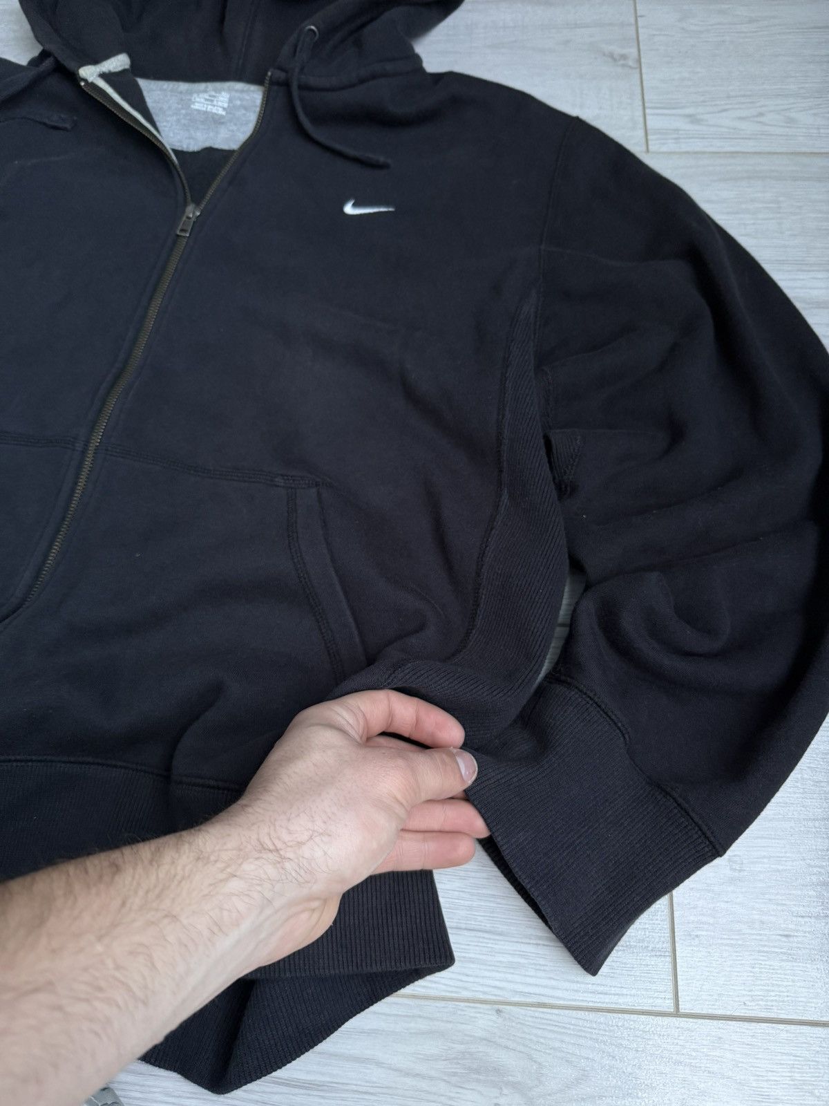 Nike × Vintage Vintage Nike oversized zip hoodie swoosh logo Size US XXL / EU 58 / 5 - 3 Thumbnail